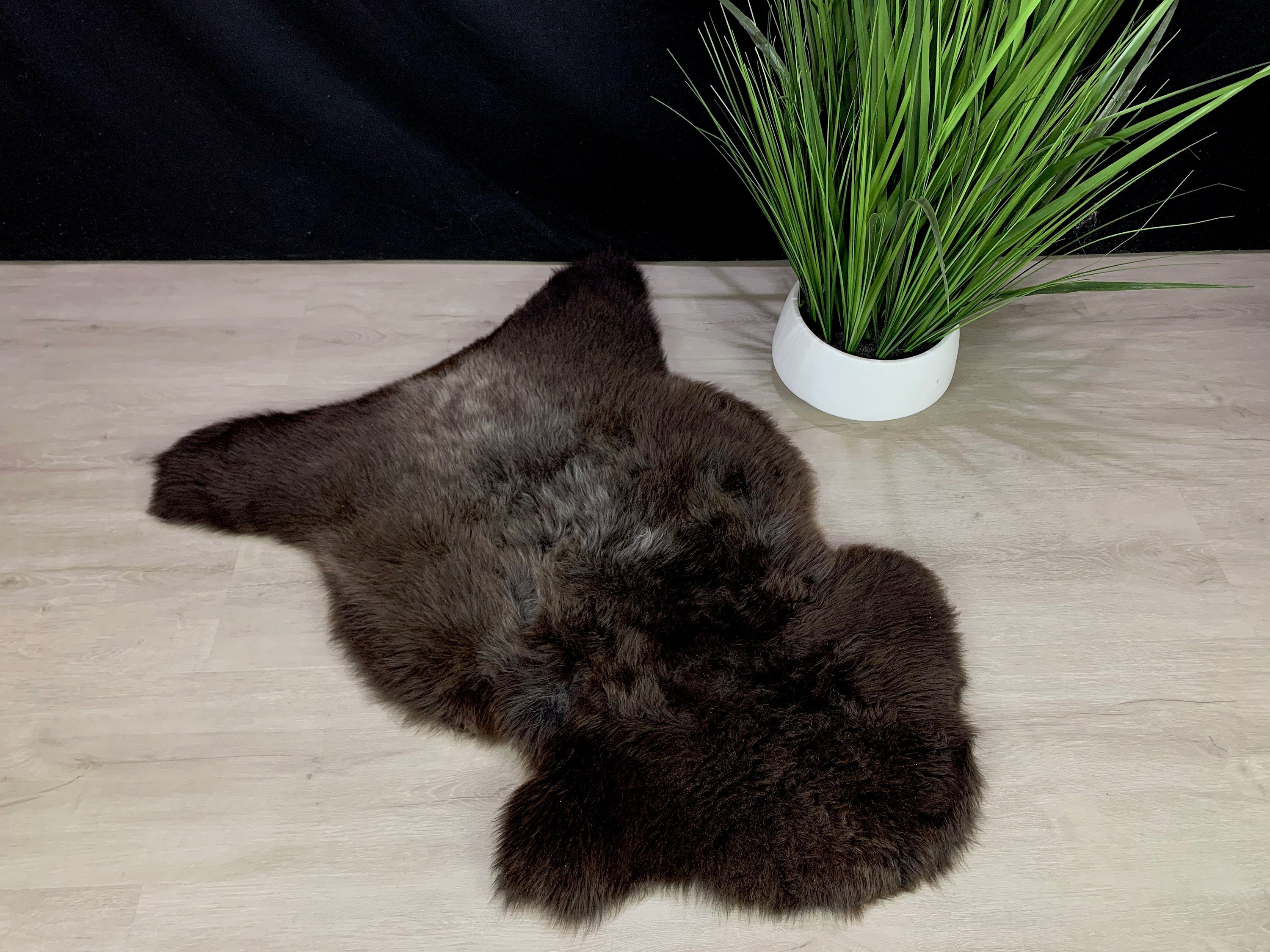 Beautiful Natural Brown Sheepskin Rug Pelt Genuine Leather Seat Cover Hide