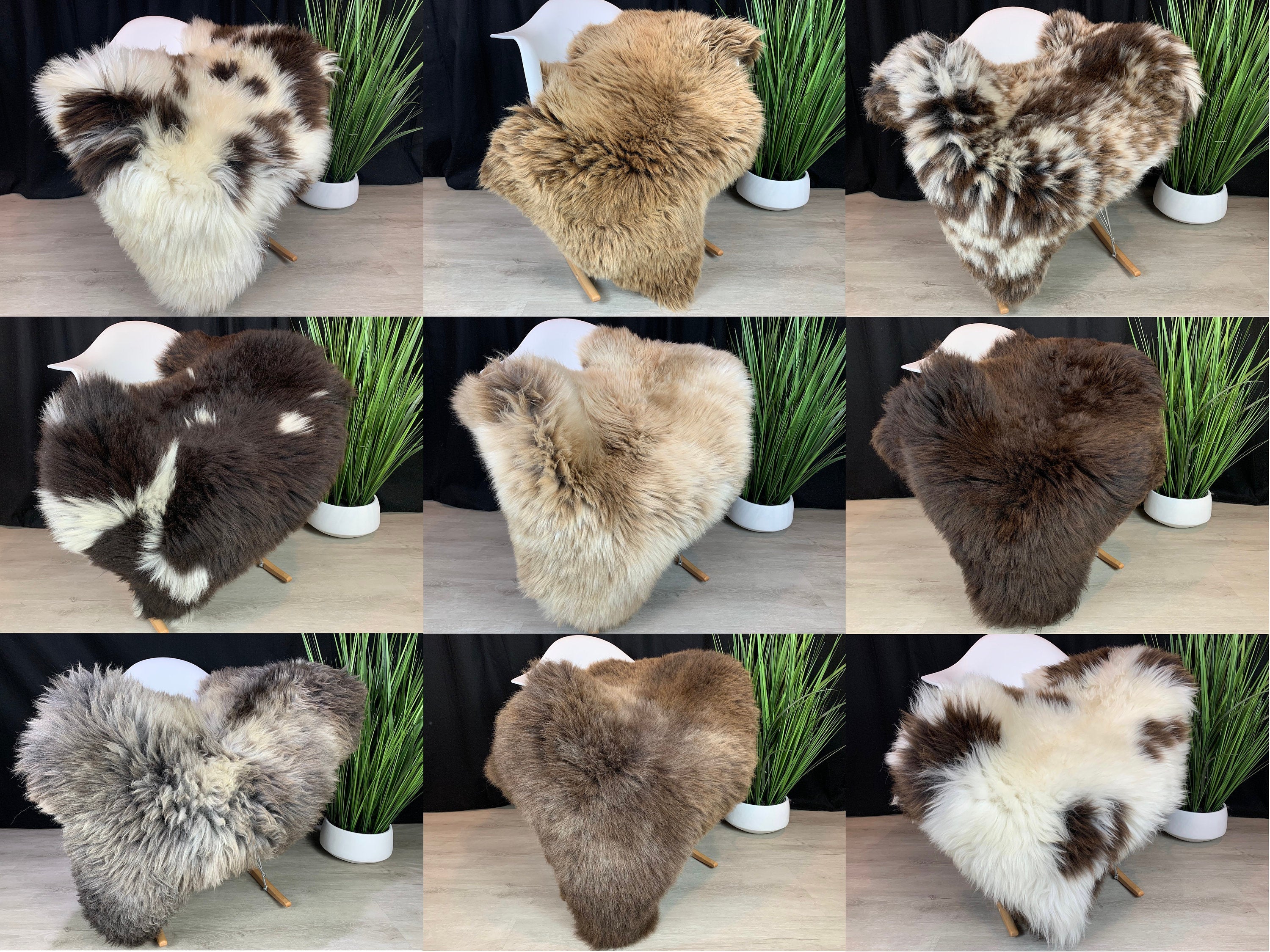 Sheepskin Rug / Genuine Sheepskin / Beautiful Natural Sheepskin Pelt Colors / Sheepskin Seat Cover / Real Sheepskin Pelt / Sheep skin Throw