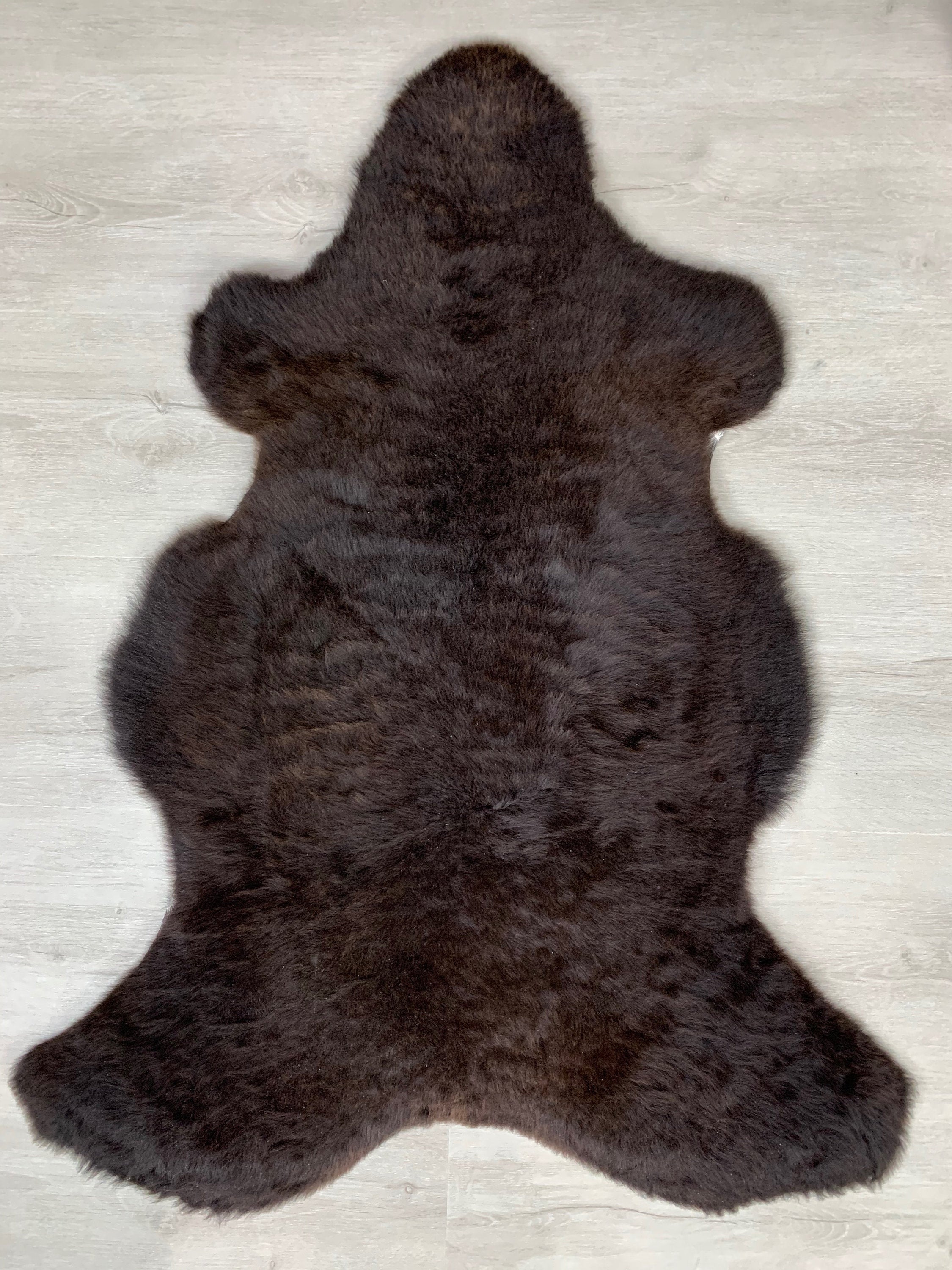 Genuine Sheepskin Brown Rug / Beautiful Real Sheepskin Natural Brown Color / Sheepskin Seat Cover Pet Bed Throw