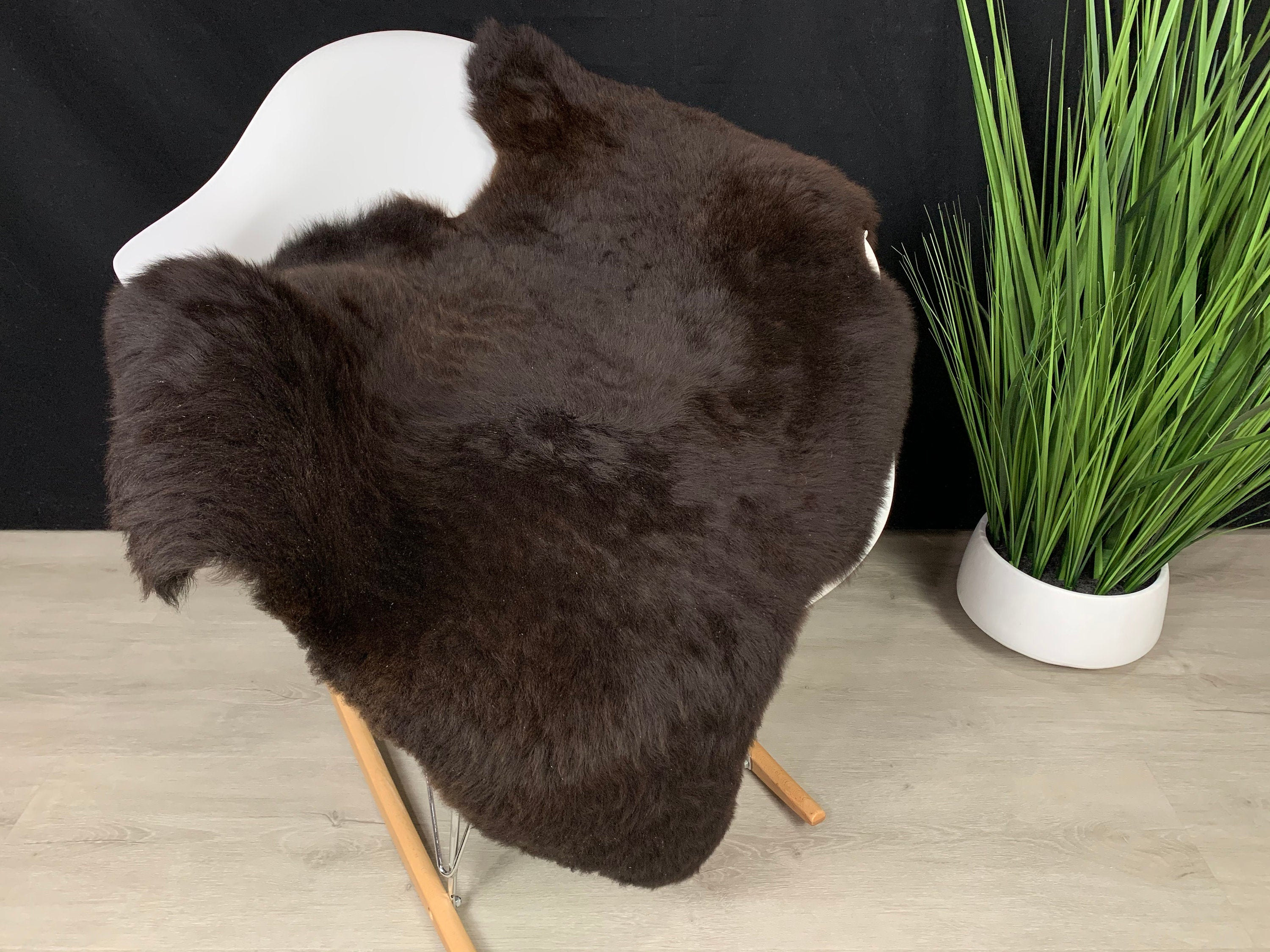 Genuine Sheepskin Brown Rug / Beautiful Real Sheepskin Natural Brown Color / Sheepskin Seat Cover Pet Bed Throw