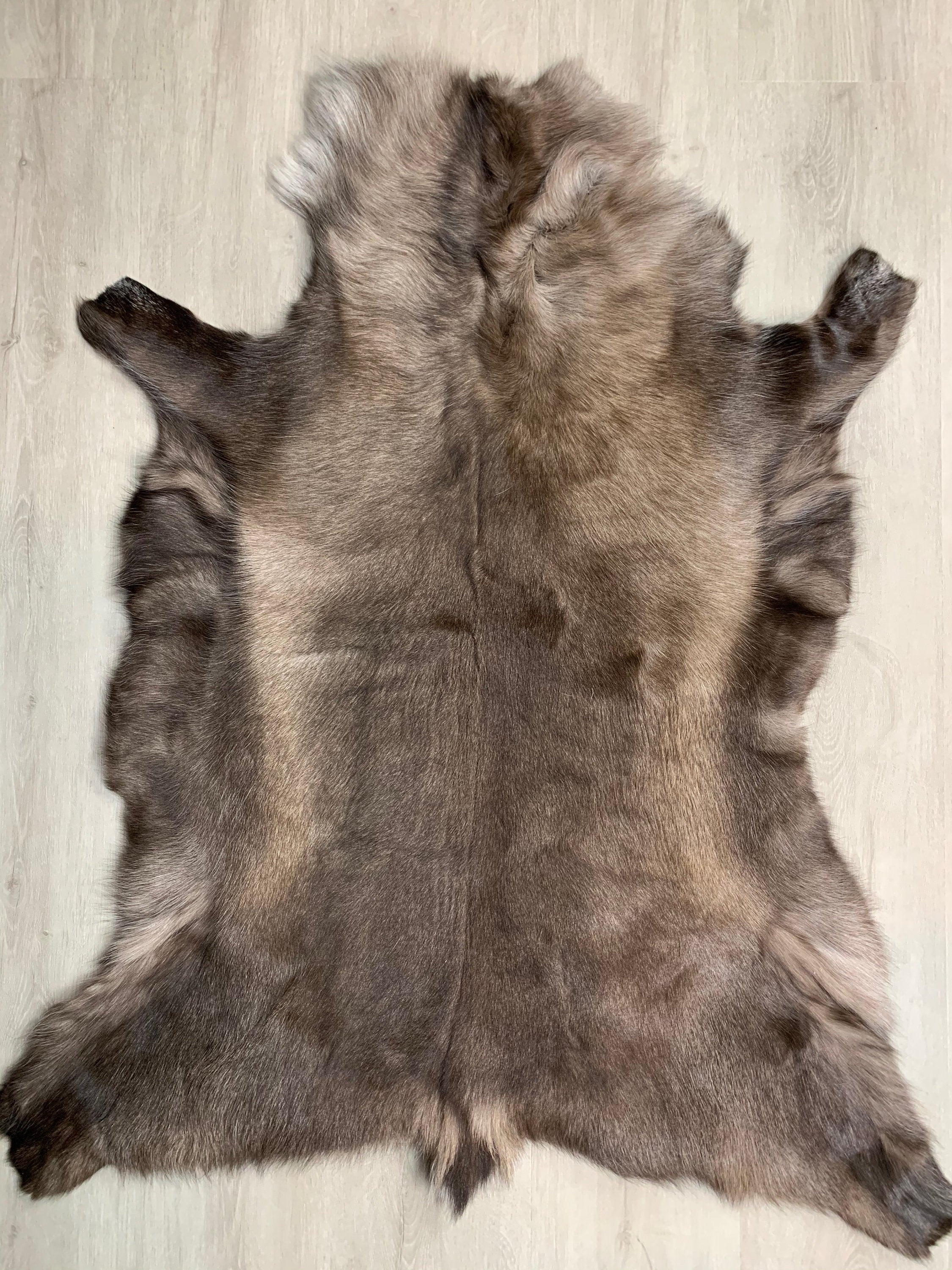 Genuine Scandinavian Reindeer Hide * Decorative reindeer skin rug hide pelt throw * Genuine reindeer rug pelt