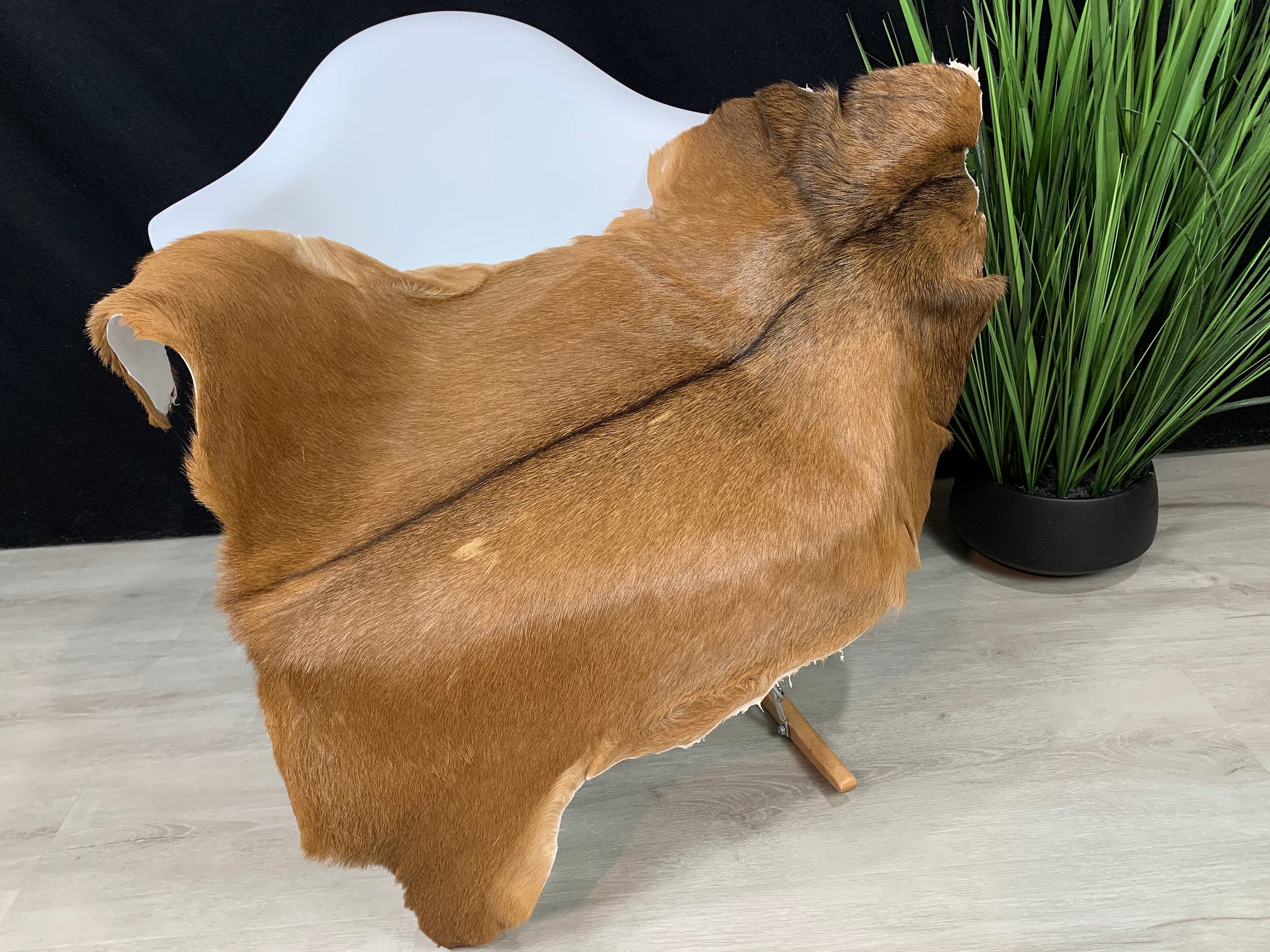 Goat Brown Rug Pelt Hide, Real Goat Skin Rug, Genuine Natural Goat Hide