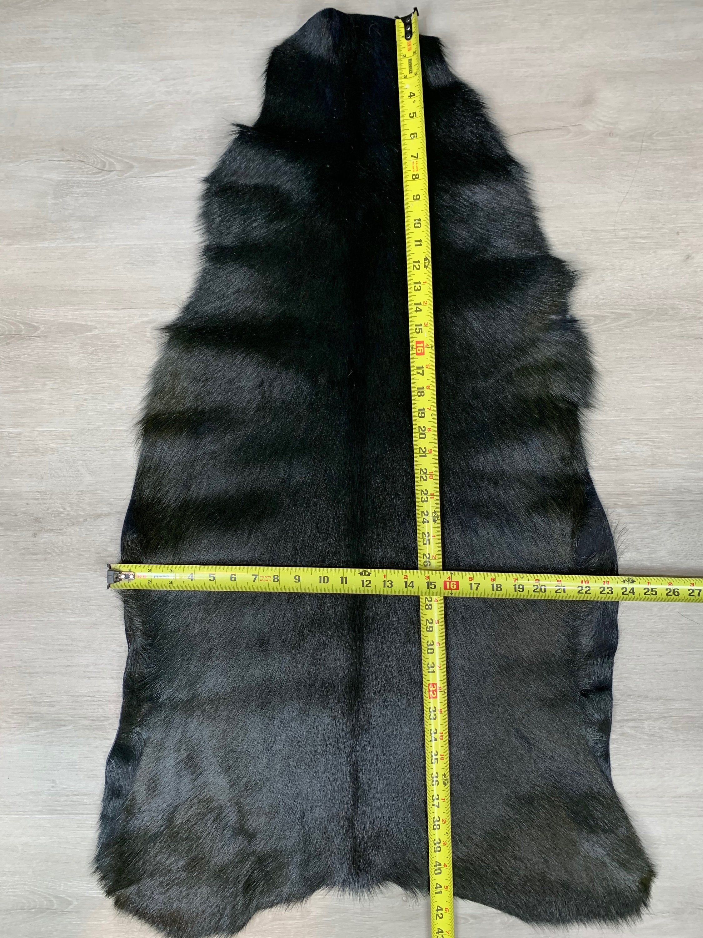 Luxury shiny Black Goat Skin Rug Pelt Hide, Real Goat Skin Rug, Genuine Natural Goat Hide