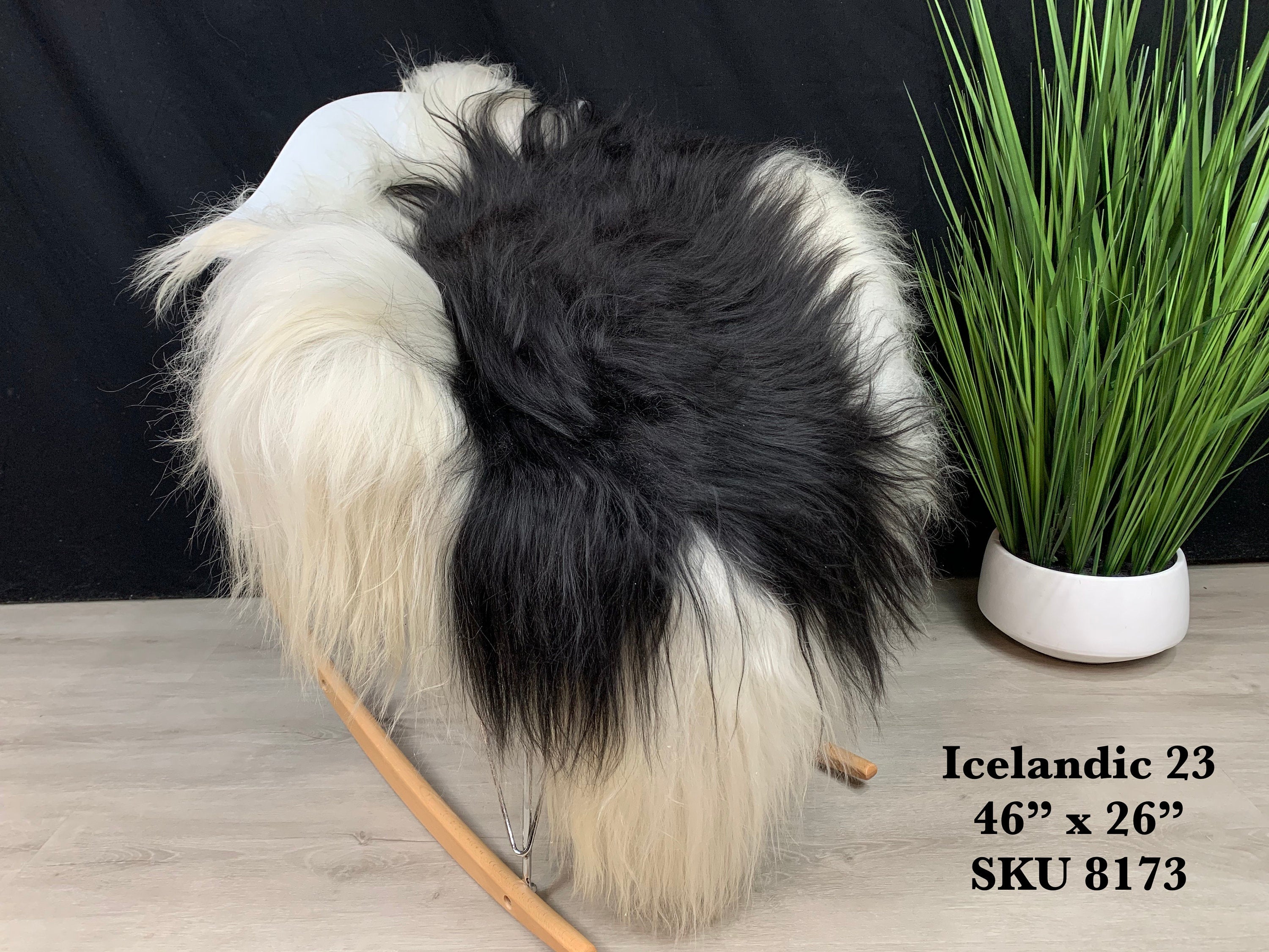 Genuine Icelandic Sheepskin Rugs /  Beautiful Natural Sheepskin Colors / Black White Gray Sheepskin Rug / Soft Wool Sheepskin Seat Cover