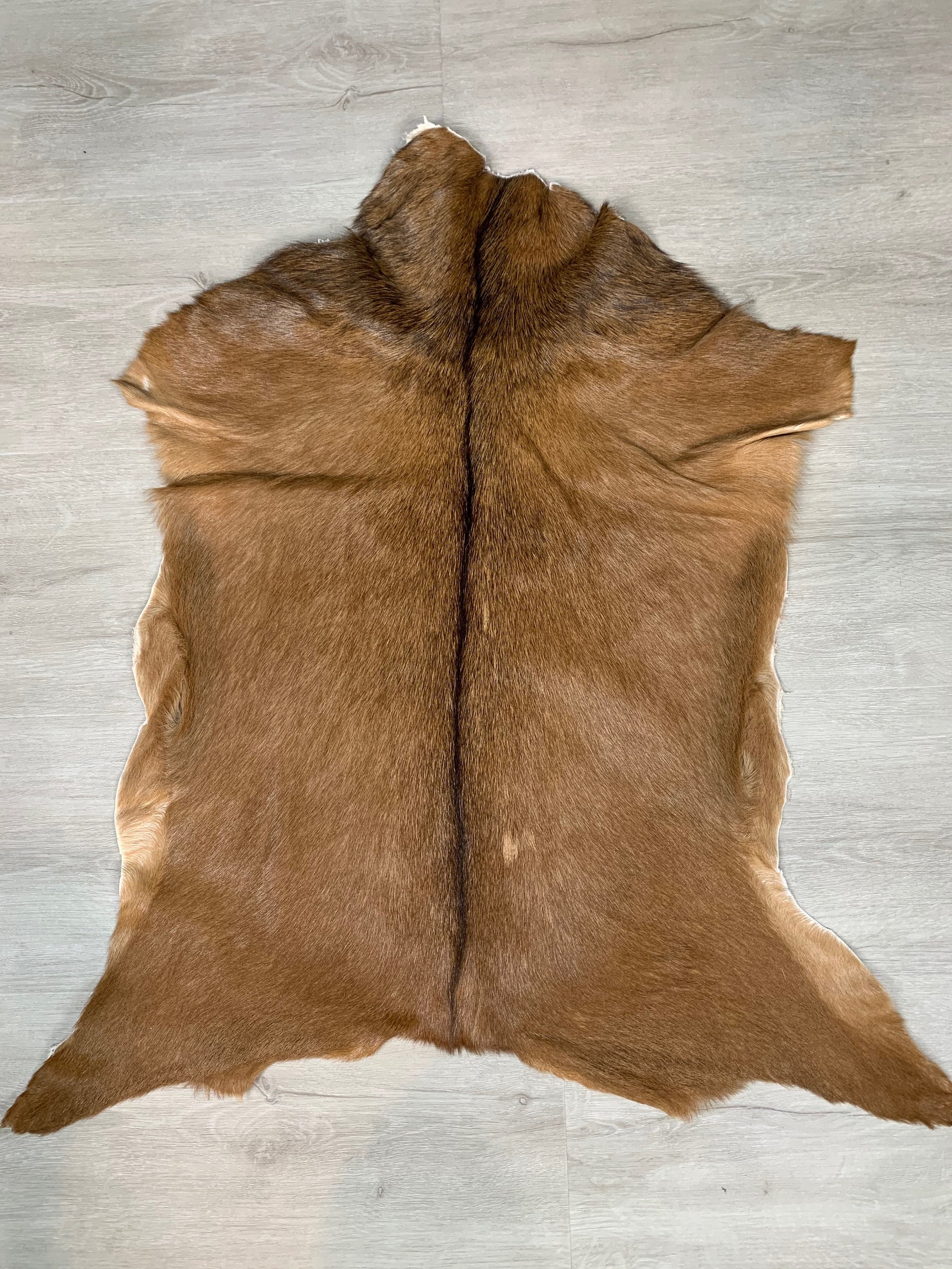 Goat Brown Rug Pelt Hide, Real Goat Skin Rug, Genuine Natural Goat Hide