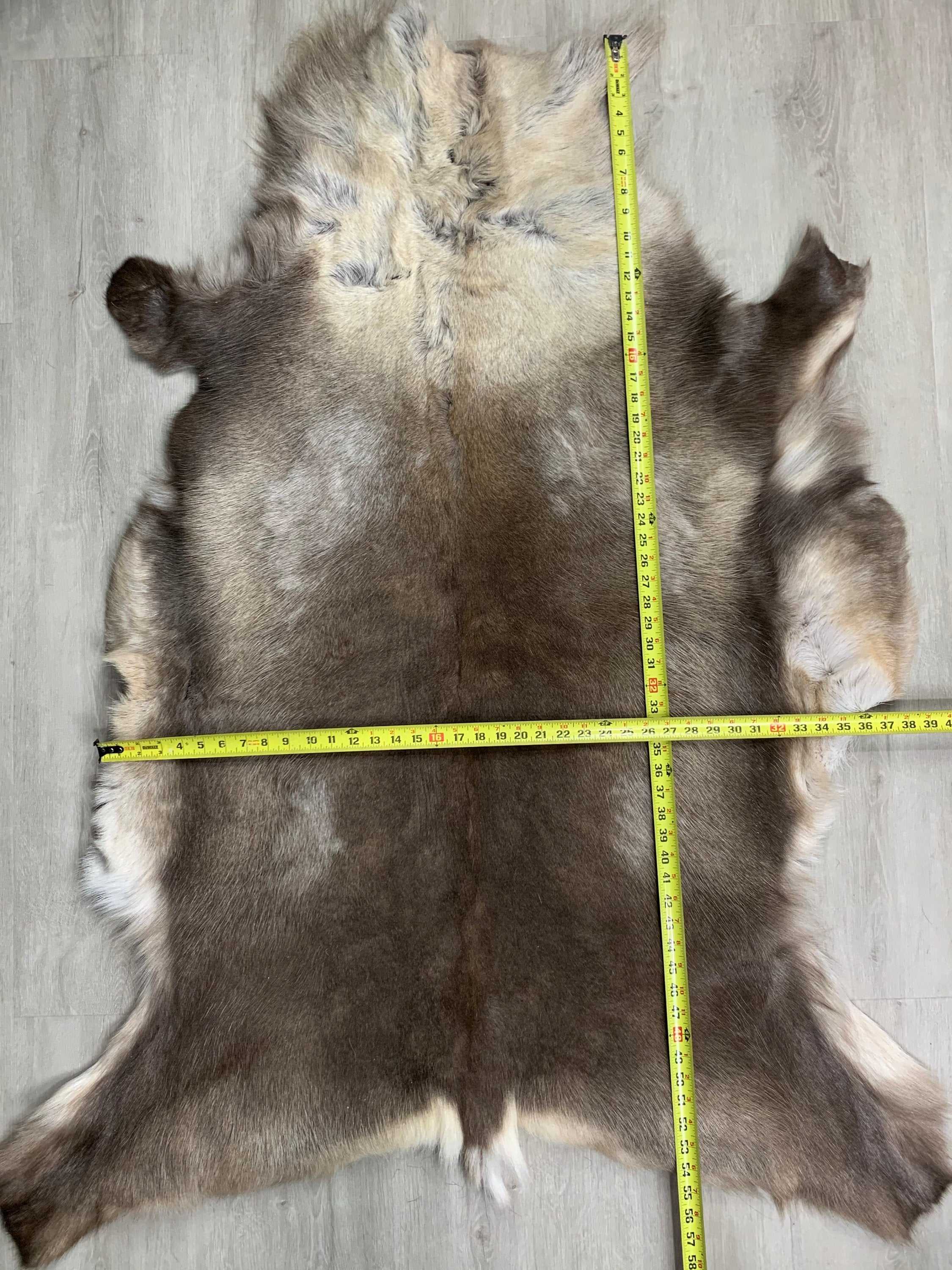 XXL GENUINE Scandinavian Reindeer Hide * Exclusive Reindeer skin rug hide pelt throw 54