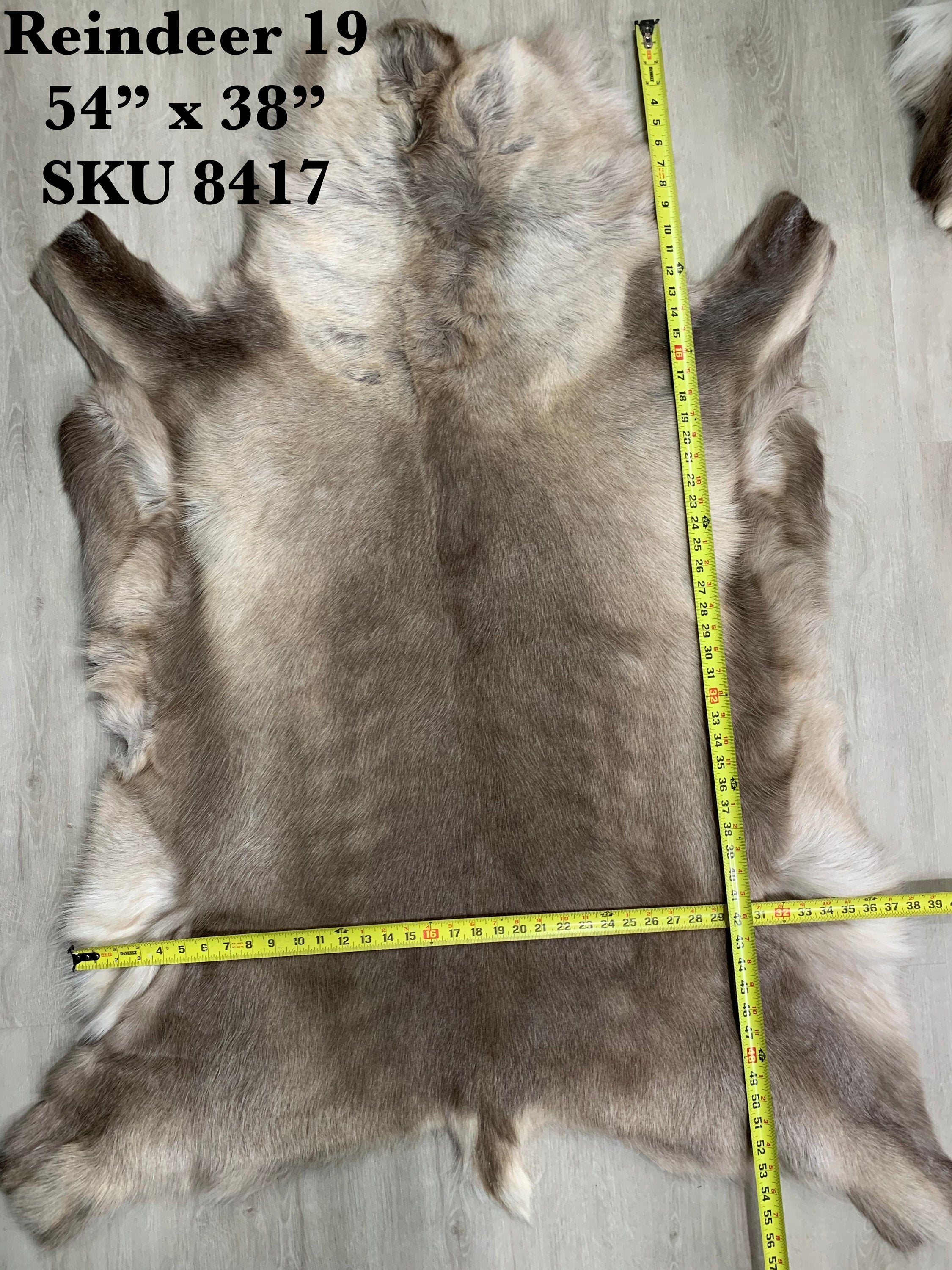 Scandinavian Reindeer Hide | Real Reindeer Skin Rug | Genuine Reindeer Pelt Hide