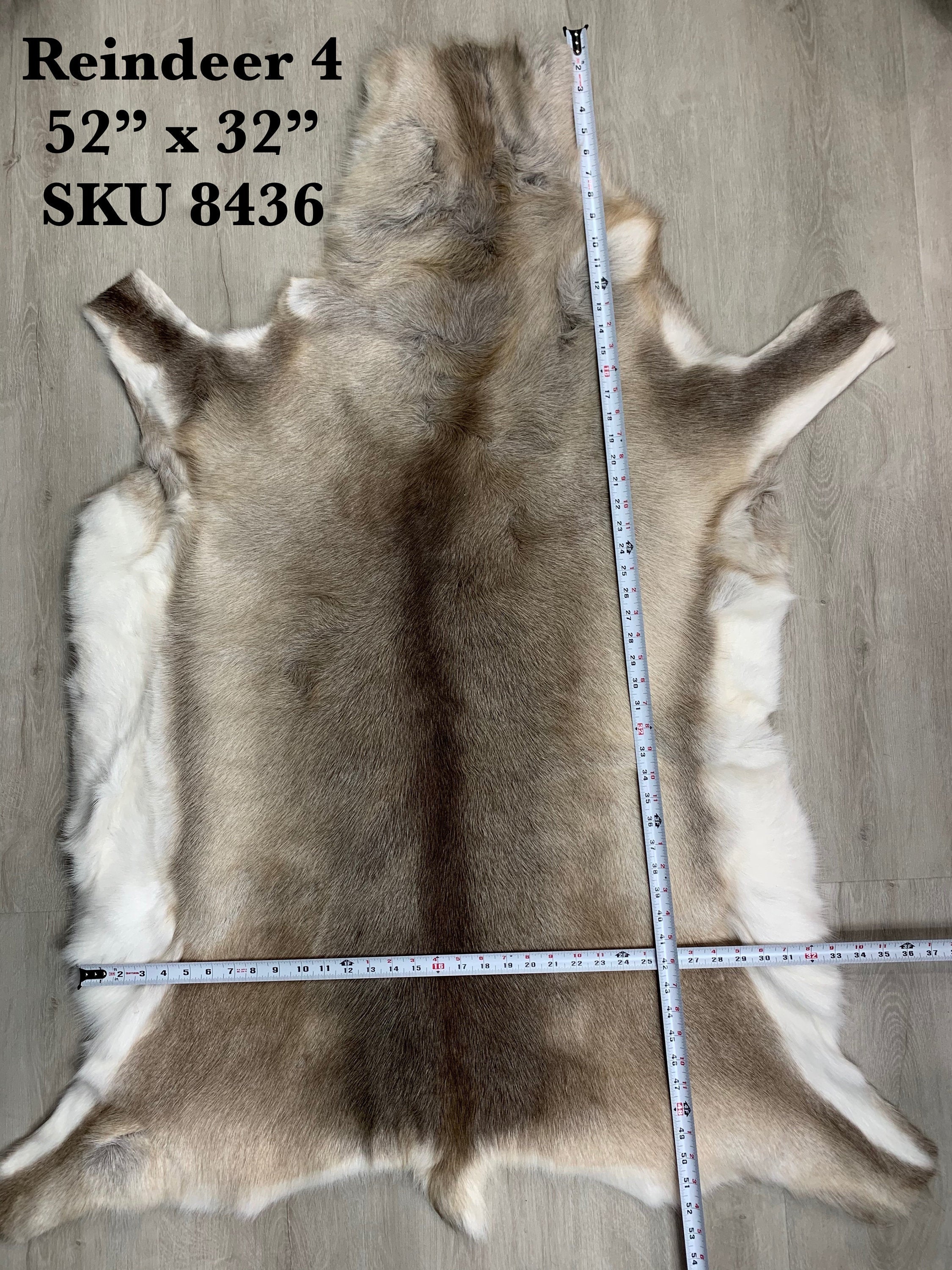 Reindeer Rug / Scandinavian Reindeer Hide / Genuine Reindeer Pelt Hide /  Reindeer Skin