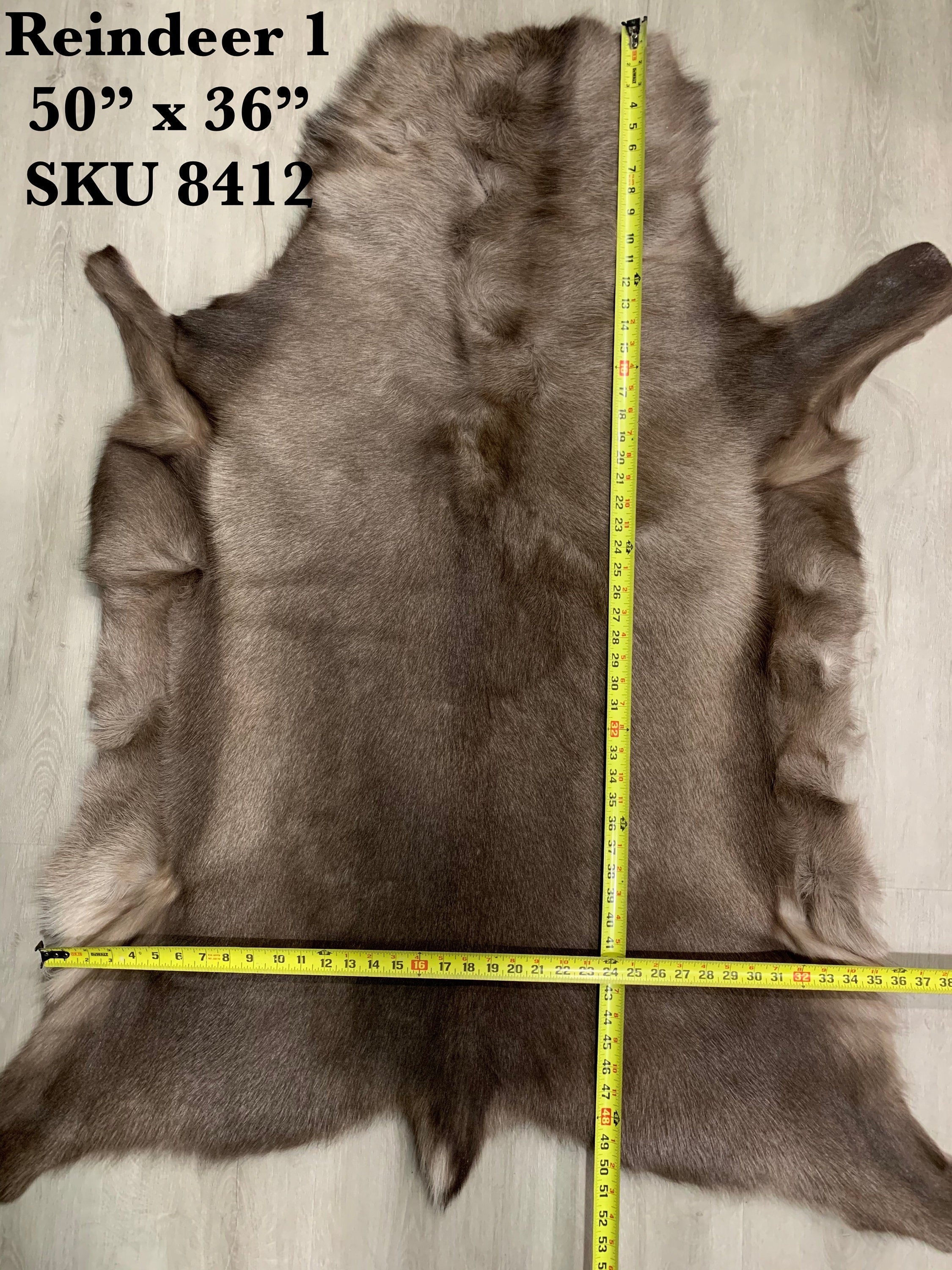 Reindeer Rug / Scandinavian Reindeer Hide / Genuine Reindeer Pelt Hide /  Reindeer Skin