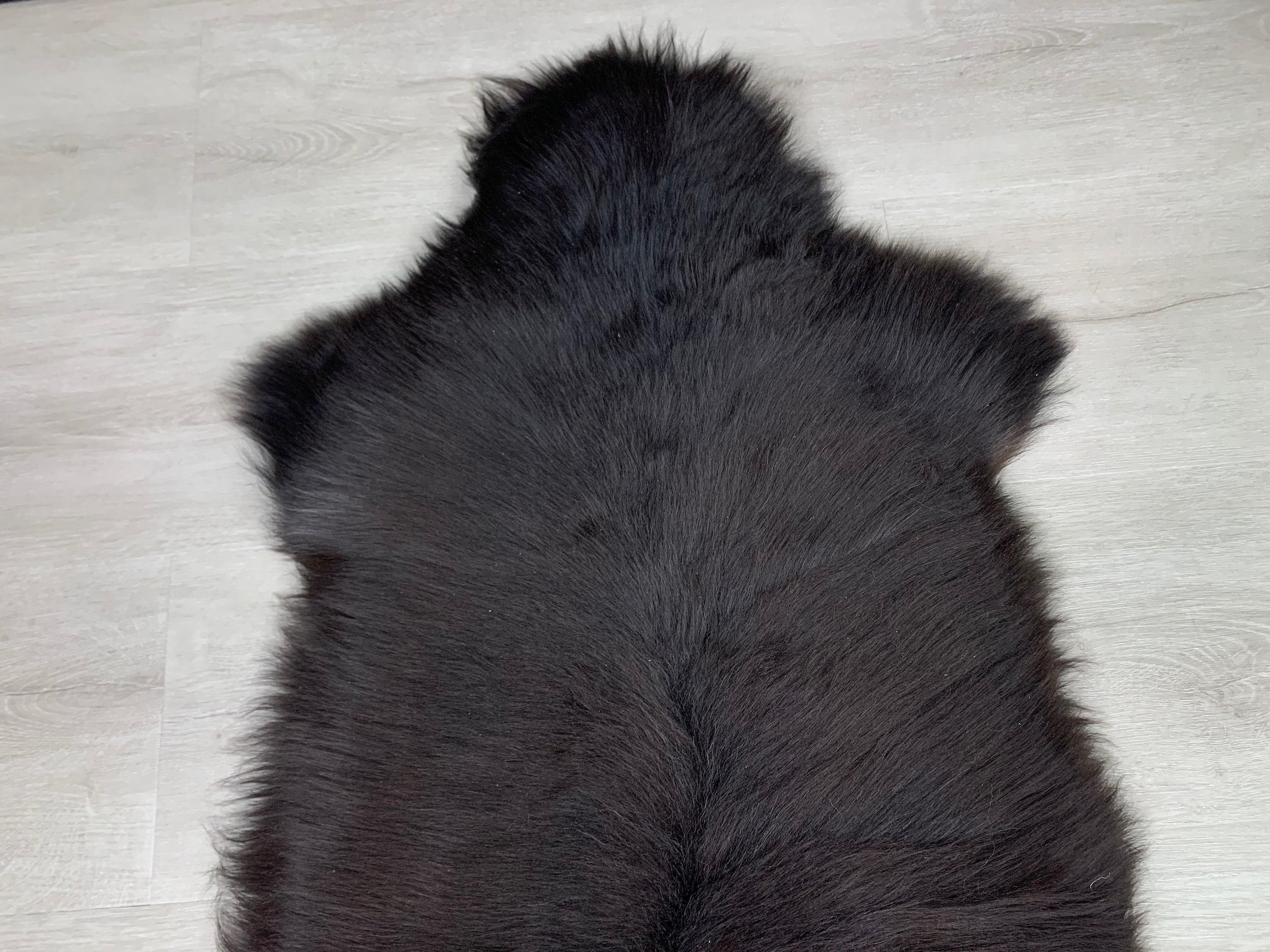 Natural Brown Sheepskin Rug Pelt Genuine Natural Soft Seat Cover Pet Bed Throw