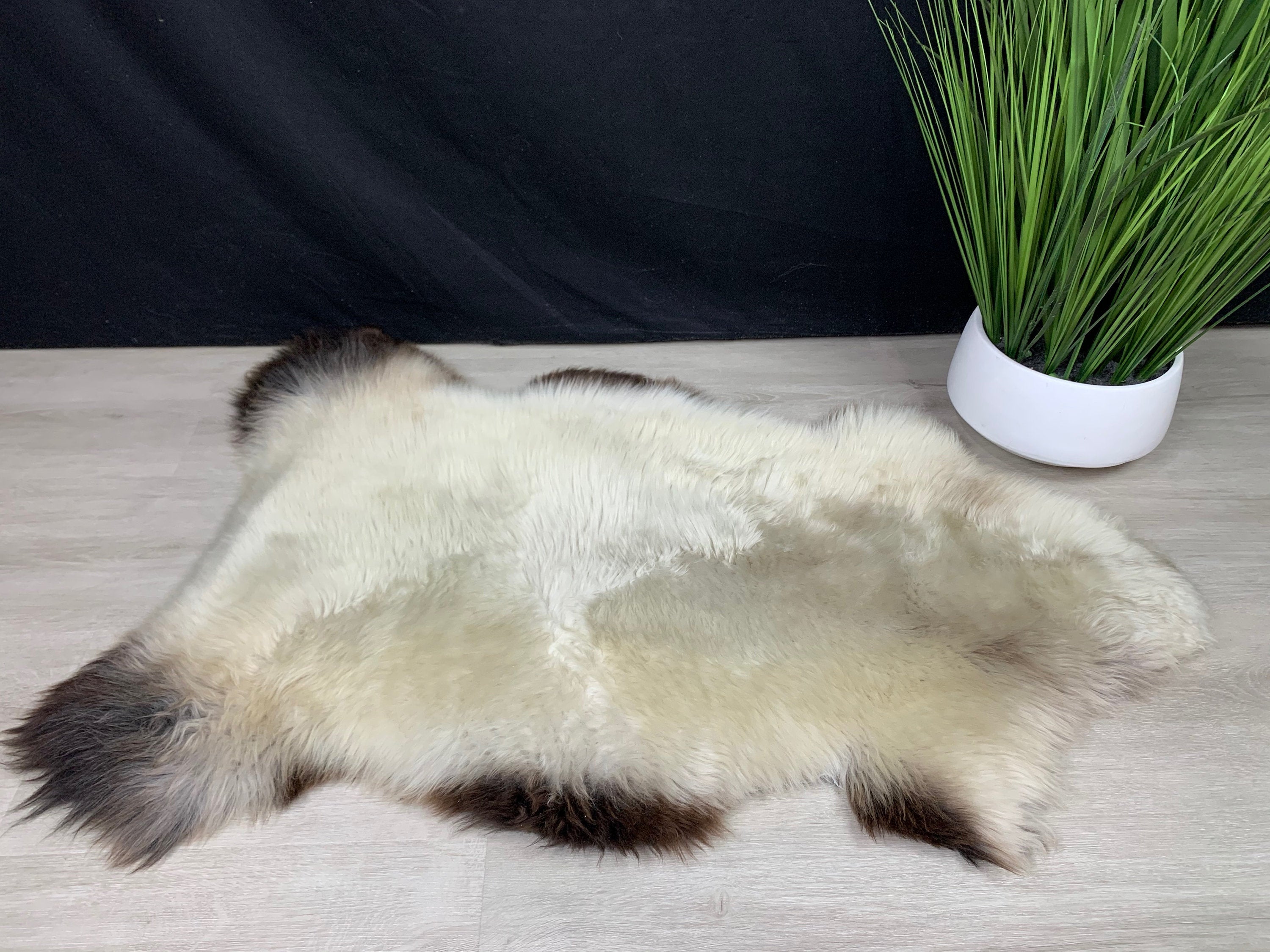 Genuine Sheepskin Pelt rug / Sheepskin Cream White / Real Sheepskin Pelt / Sheepskin Pet Bed Throw