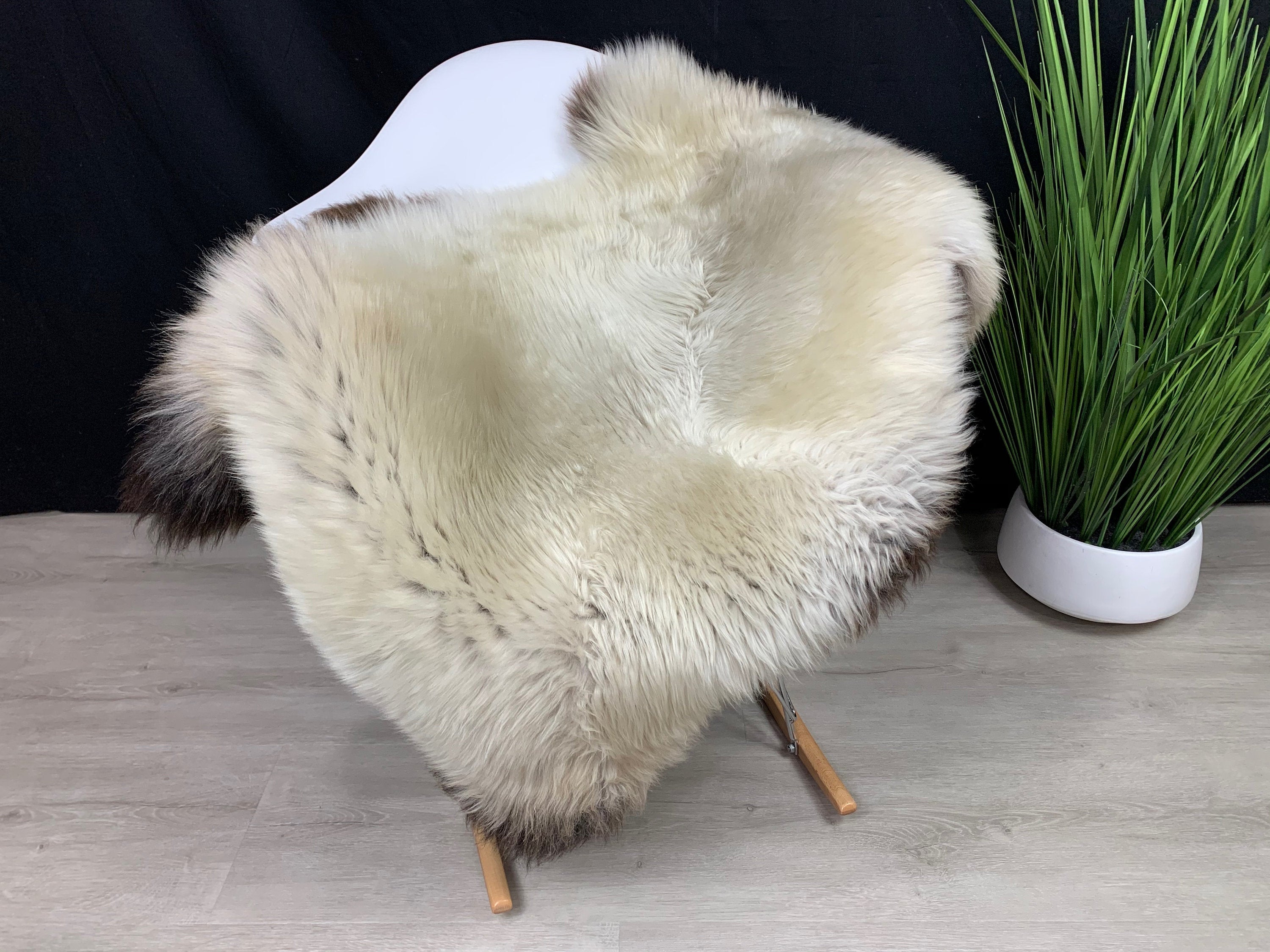 Genuine Sheepskin Pelt rug / Sheepskin Cream White / Real Sheepskin Pelt / Sheepskin Pet Bed Throw