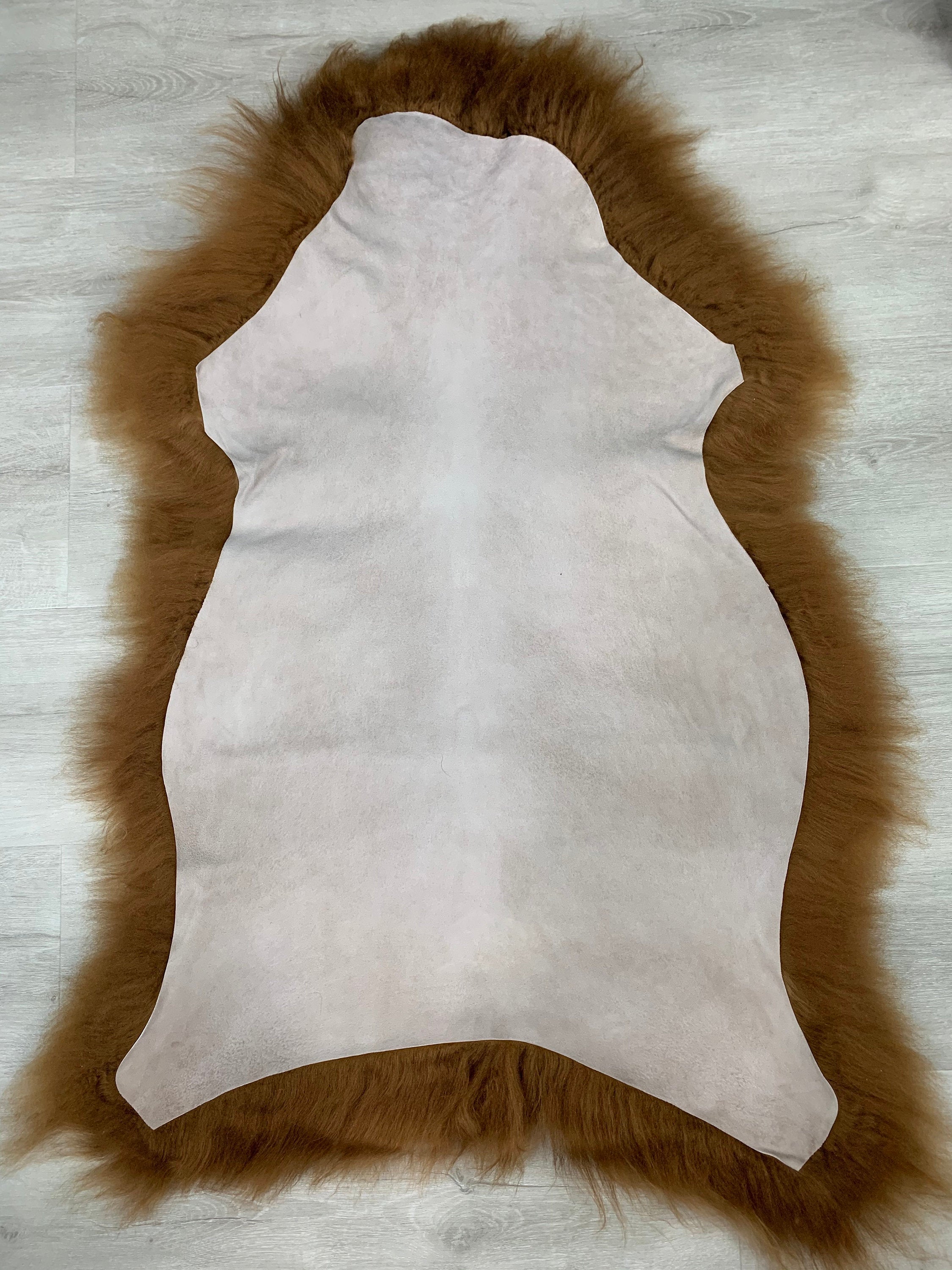 IcIcelandic copper genuine sheepskin rug * beautiful sheepskin fur Throw rug * Natural sheepskin pelt *  Kids play rug