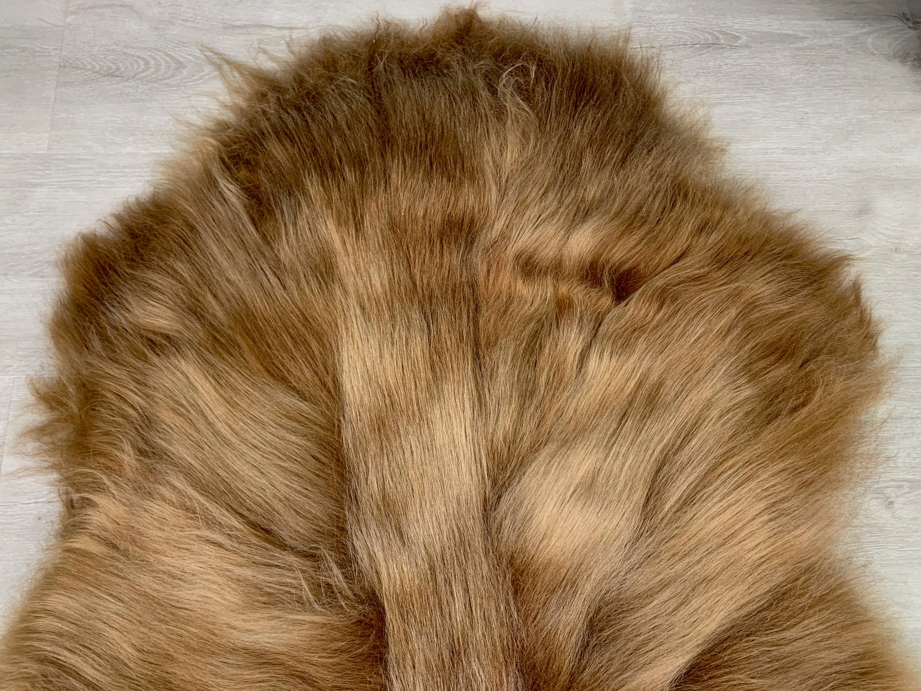 XXL Copper Icelandic Sheepskin Rug Pelt / Genuine Natural Sheepskin / Sheepskin Pet Bed / Sheepskin Seat Cover Throw