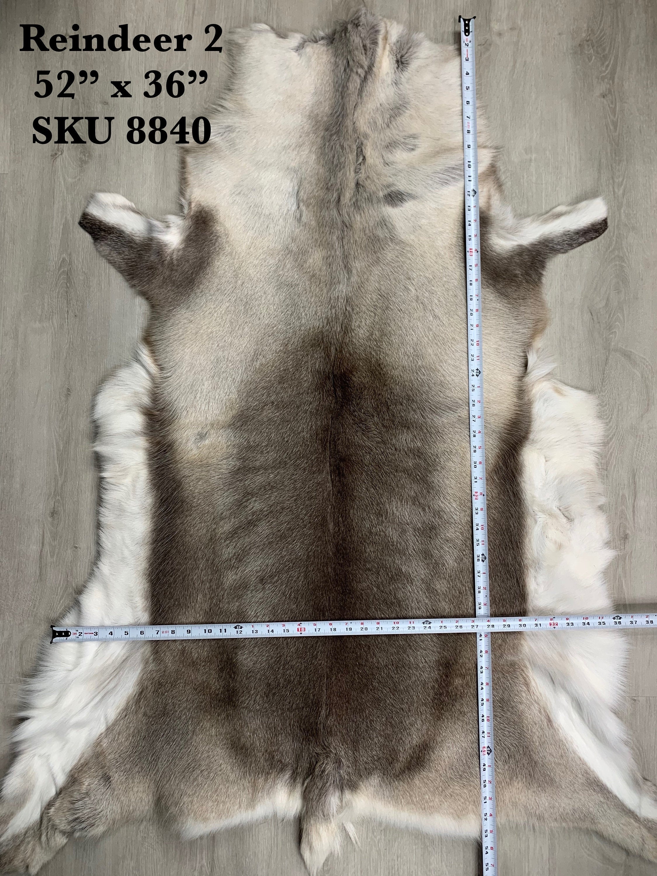 Reindeer Rug / Scandinavian Reindeer Hide / Genuine Reindeer Pelt Hide /  Reindeer Skin