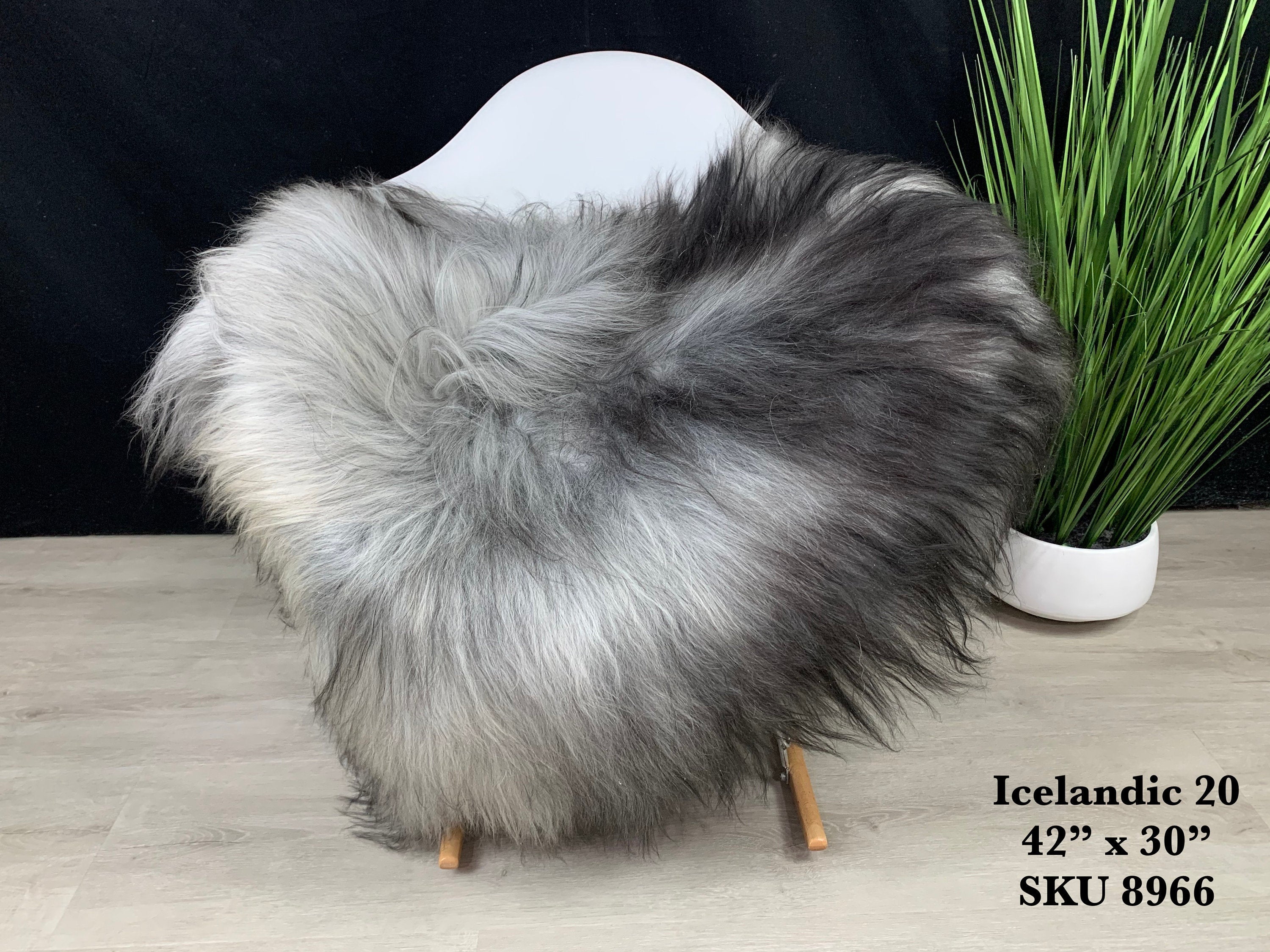 Genuine Icelandic Sheepskin Rugs /  Beautiful Natural Sheepskin Colors / Black White Gray Sheepskin Rug / Soft Wool Sheepskin Seat Cover