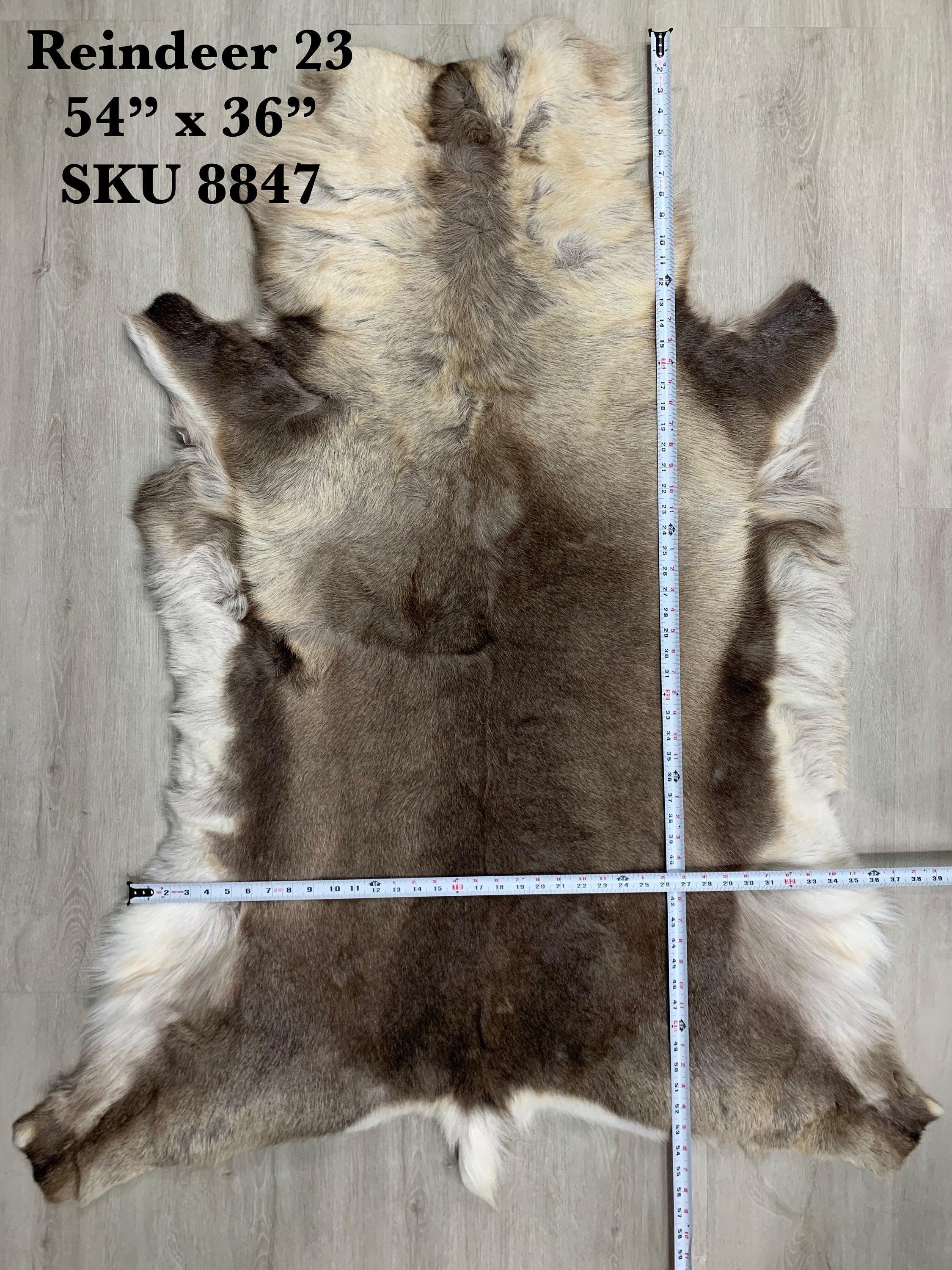 Scandinavian Reindeer Hide | Real Reindeer Skin Rug | Genuine Reindeer Pelt Hide