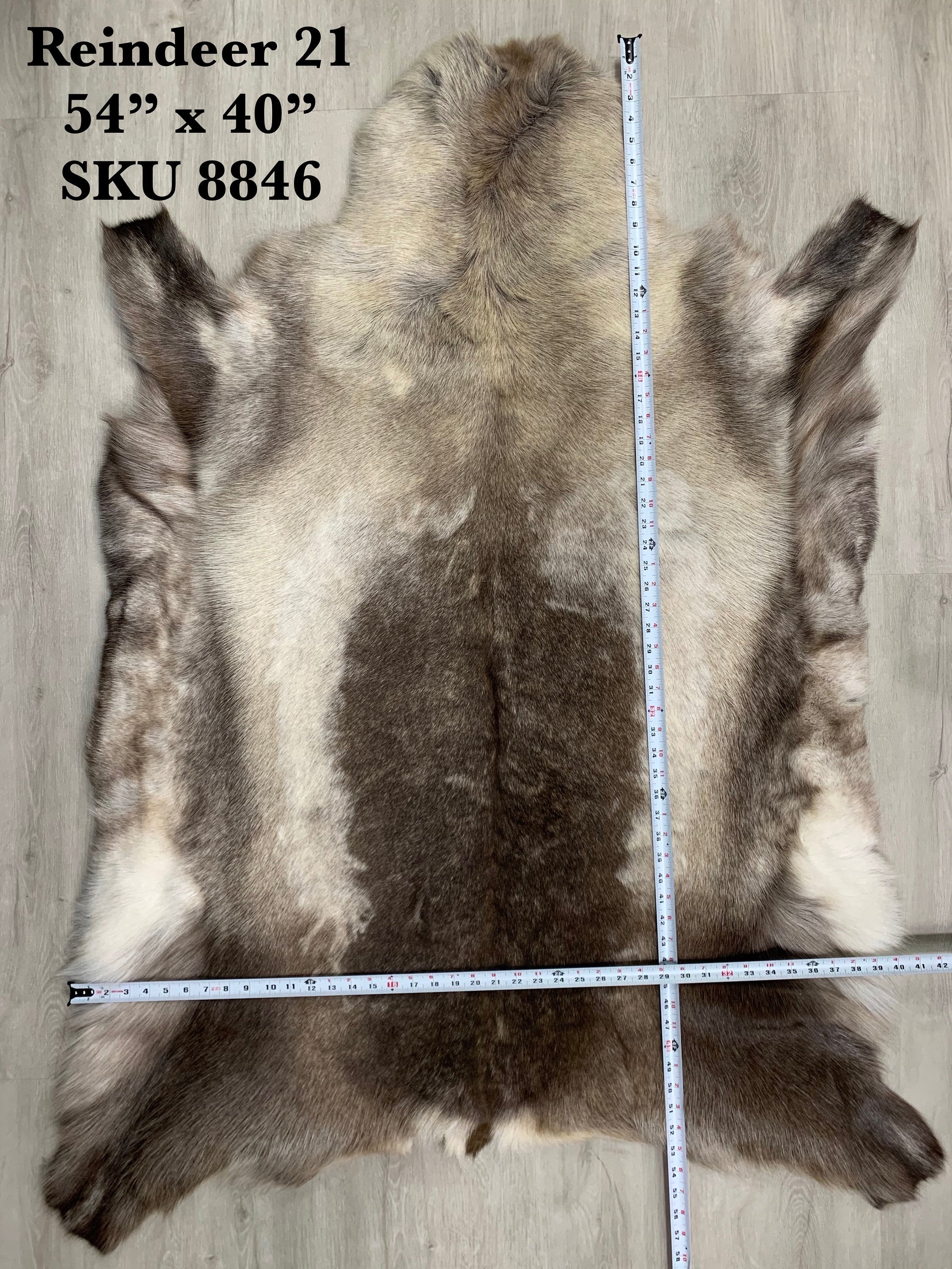 Scandinavian Reindeer Hide | Real Reindeer Skin Rug | Genuine Reindeer Pelt Hide