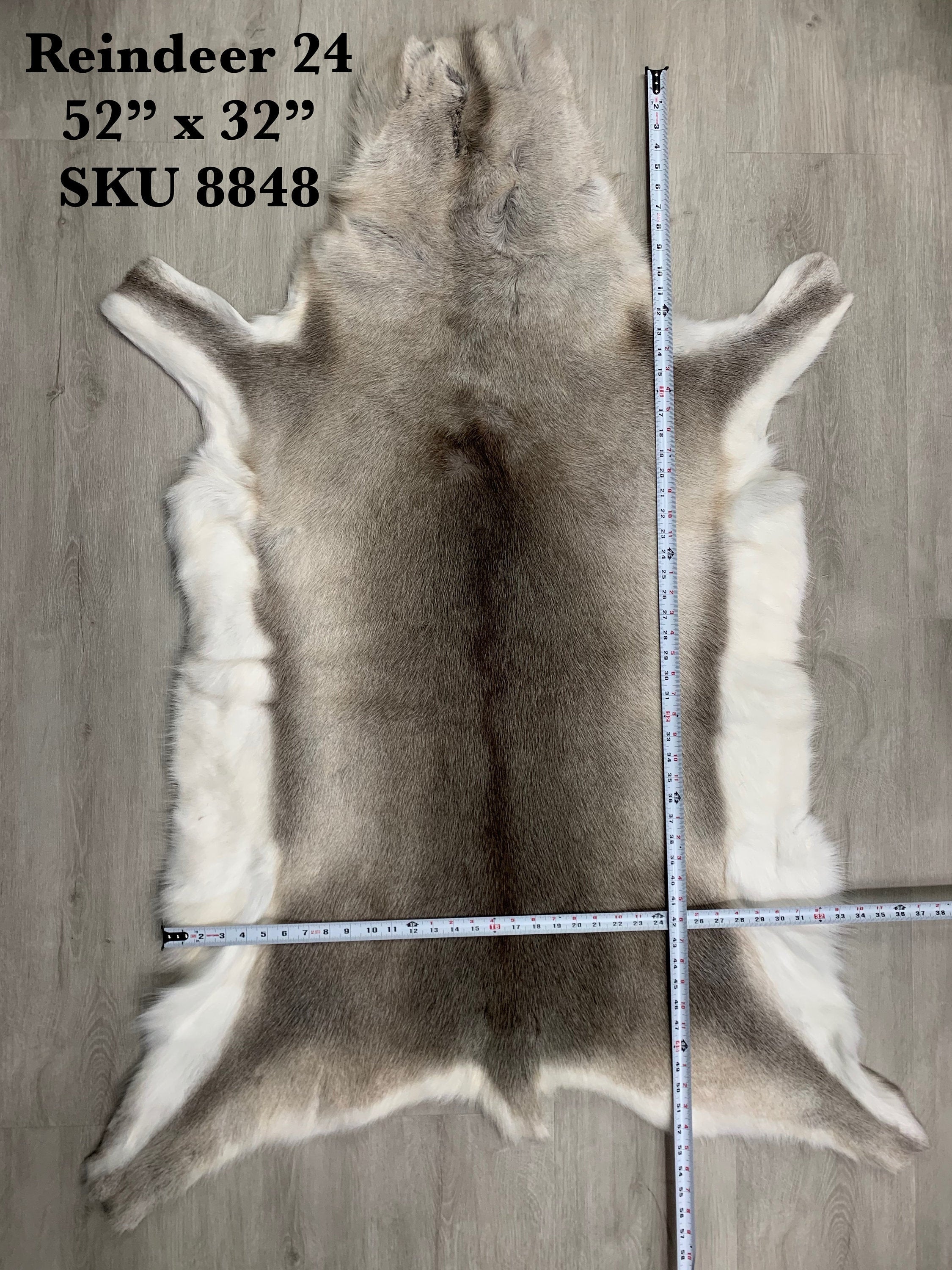 Scandinavian Reindeer Hide | Real Reindeer Skin Rug | Genuine Reindeer Pelt Hide