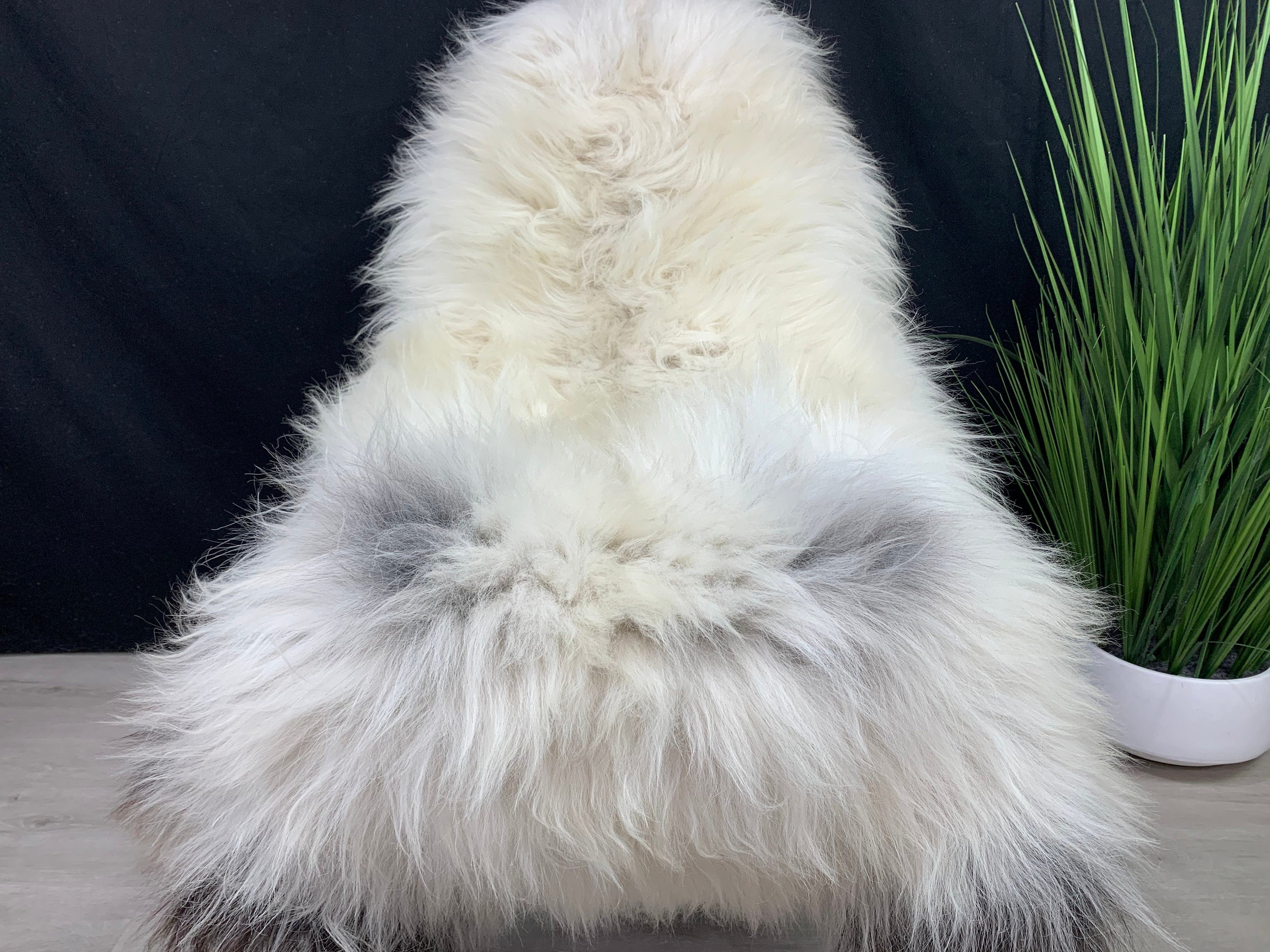 Natural Sheepskin Rug Genuine Real Cream White Brown Seat Cover Pet Bed Throw