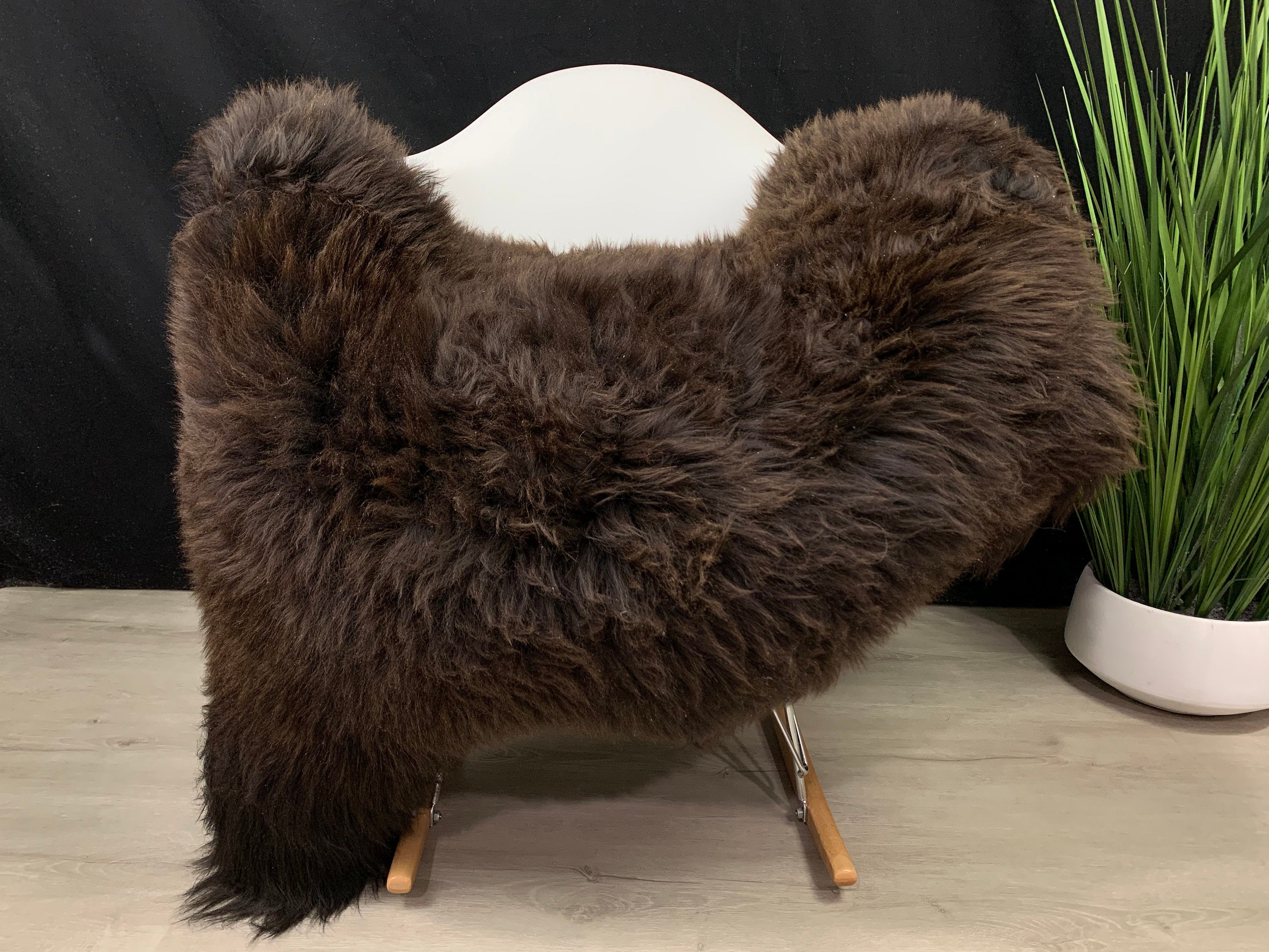 Beautiful Natural Braun Sheepskin Rug * Genuine Natural Seat Cover* Comfort Pet Bed