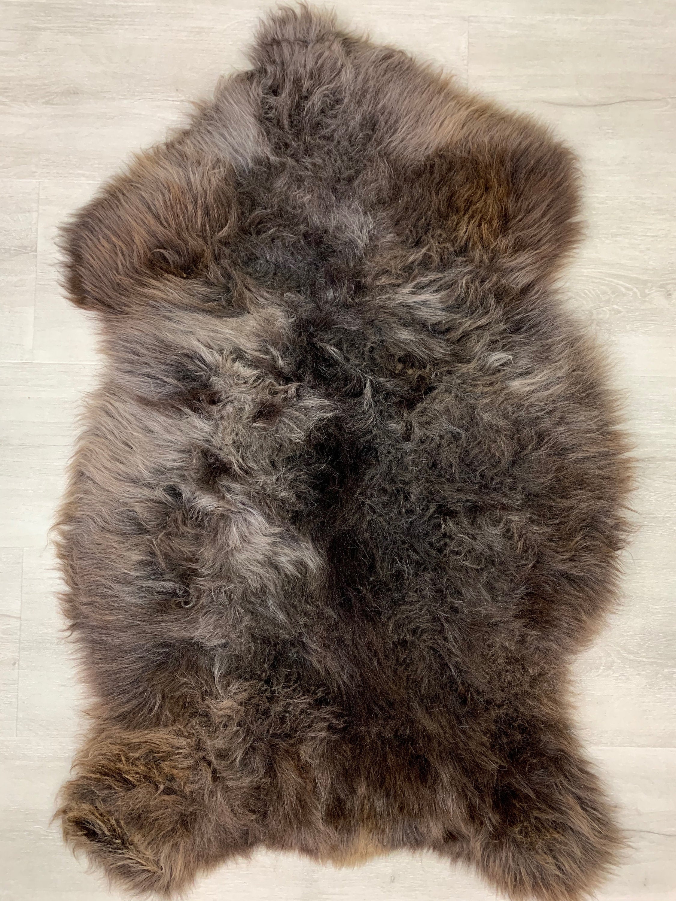 Genuine Sheepskin rug / Sheepskin Pelt / Sheepskin Beige Light Brown  natural color