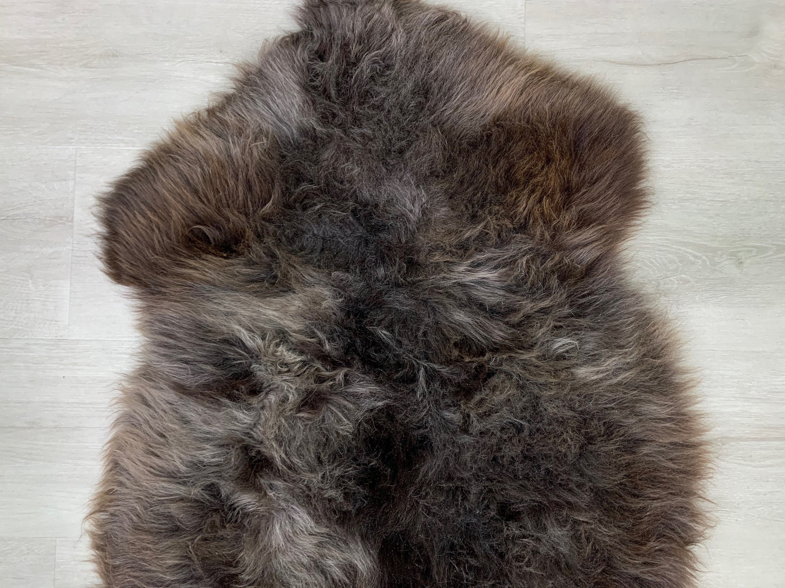 Genuine Sheepskin rug / Sheepskin Pelt / Sheepskin Beige Light Brown  natural color