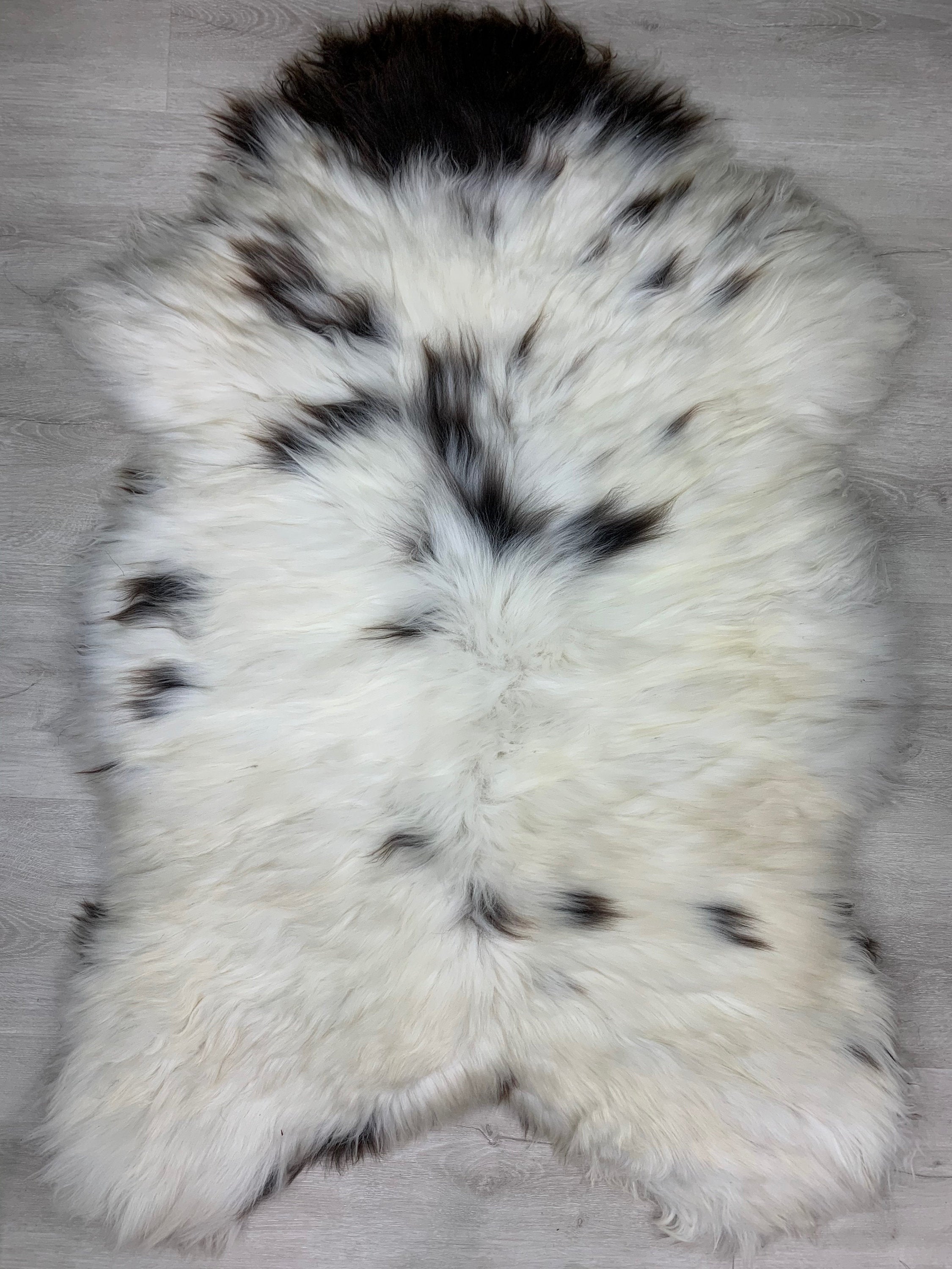 Natural Off White Brown Sheepskin Rug / Genuine Sheepskin / Real Sheepskin / Sheepskin Pelt