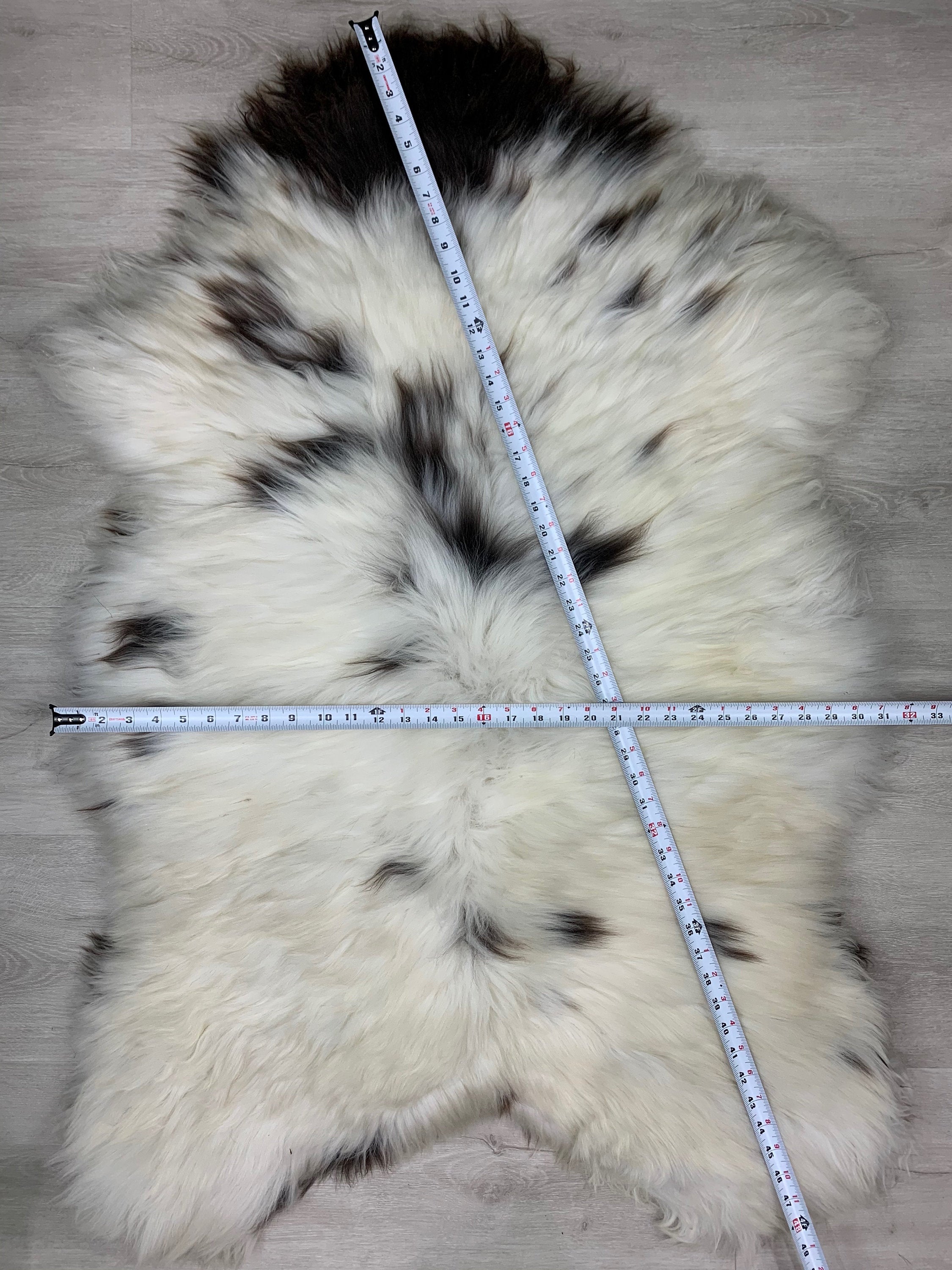 Natural Off White Brown Sheepskin Rug / Genuine Sheepskin / Real Sheepskin / Sheepskin Pelt