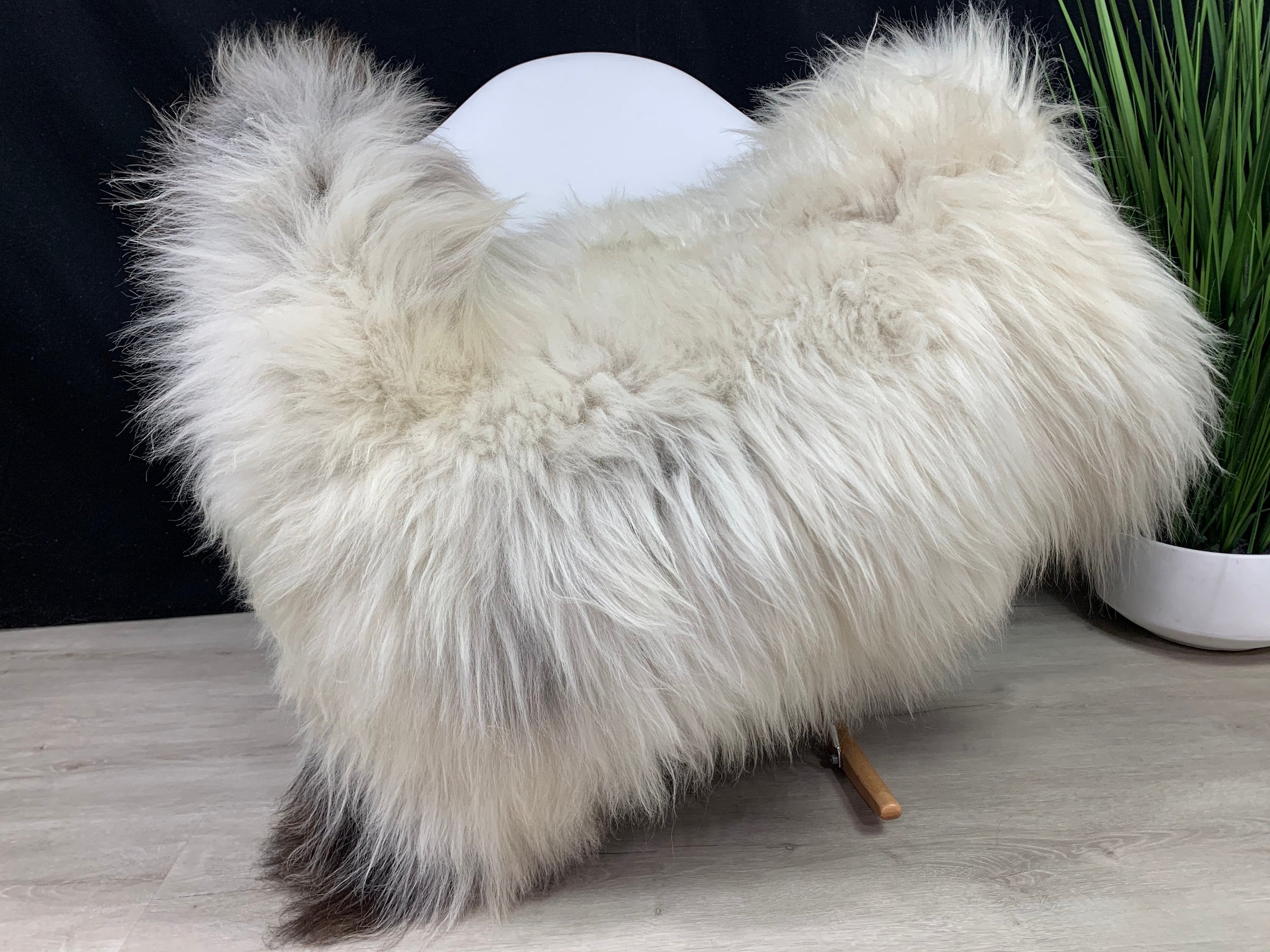 Natural Sheepskin Rug Genuine Real Cream White Brown Seat Cover Pet Bed Throw