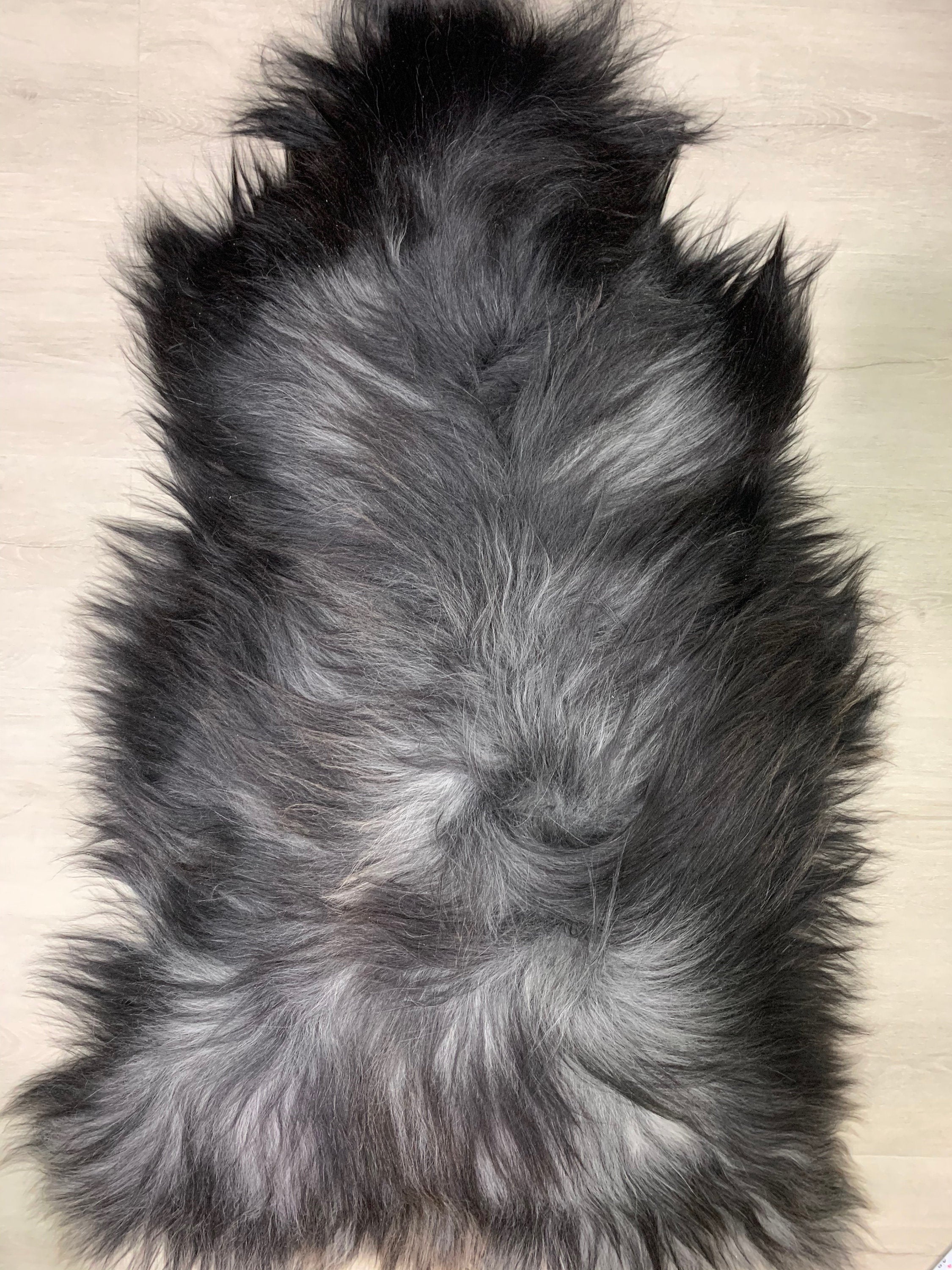 XL Gray Sheepskin Rug Pelt Genuine Natural Soft Best Seat Leather Hide Motorcycle seat cover