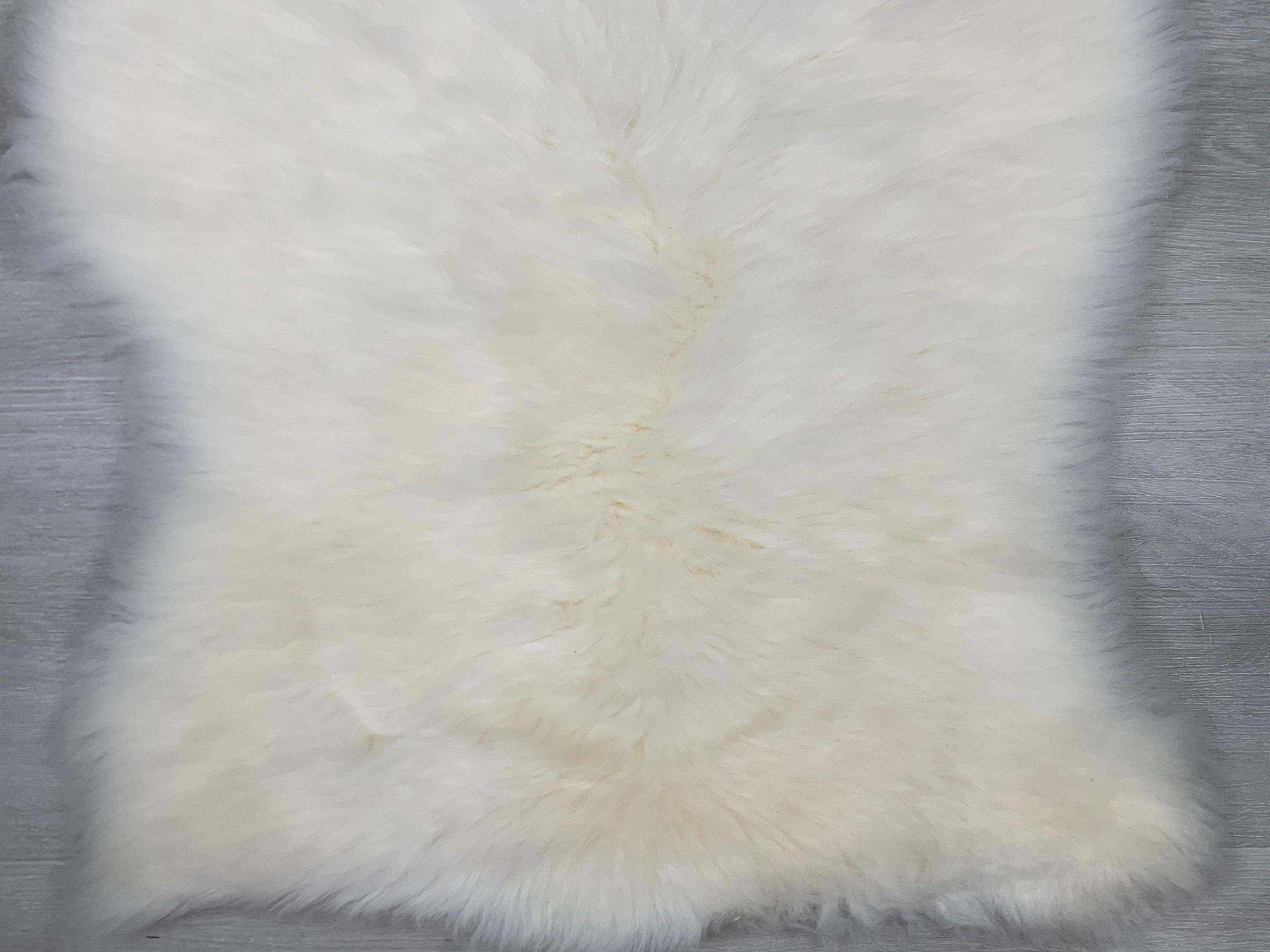 Natural Cream White Sheepskin Rug * Genuine Natural Sheepskin Seat Cover* Comfort Pet Bed Throw