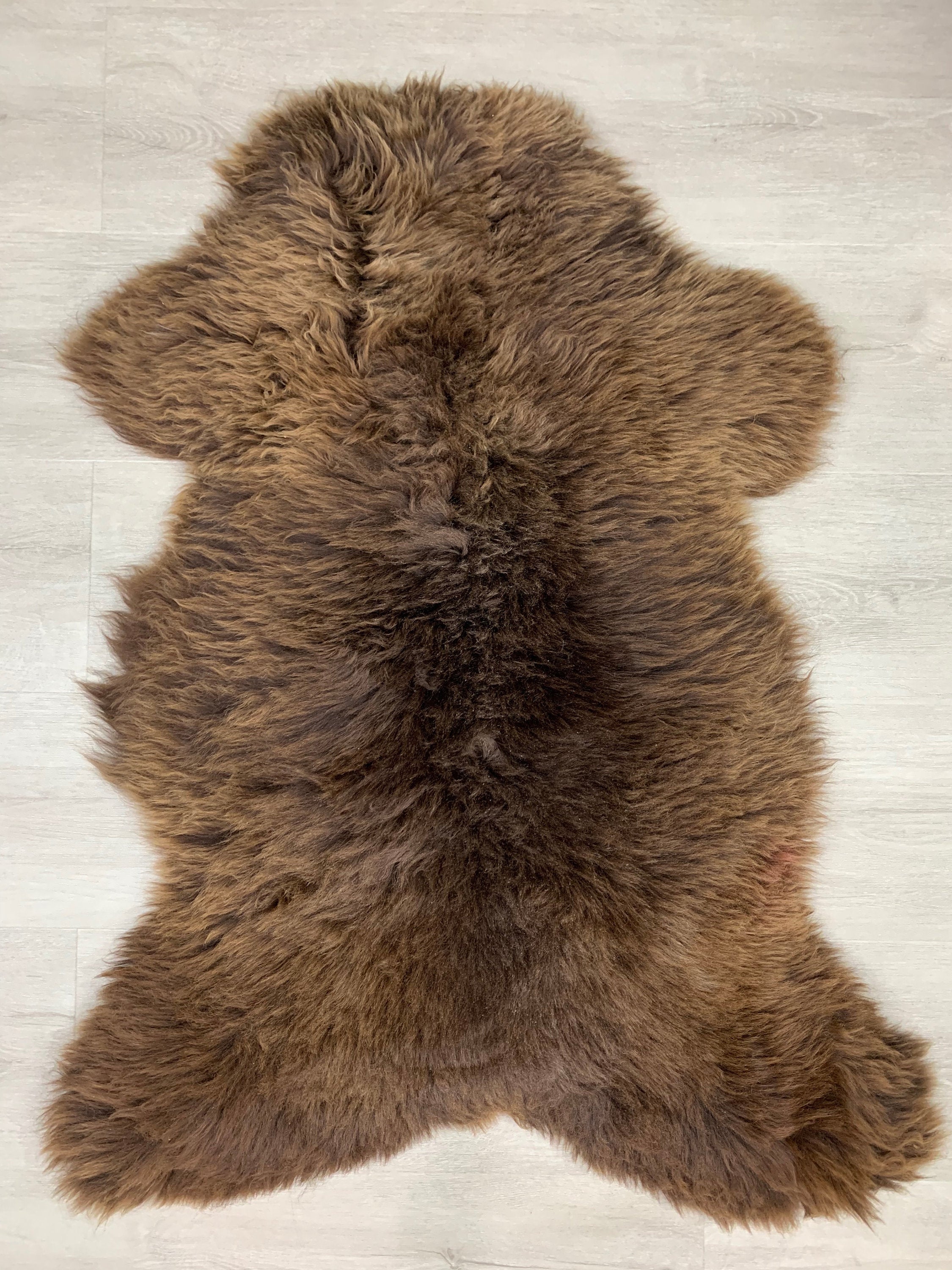 Genuine Sheepskin rug / Sheepskin Pelt / Sheepskin Light Brown  natural color