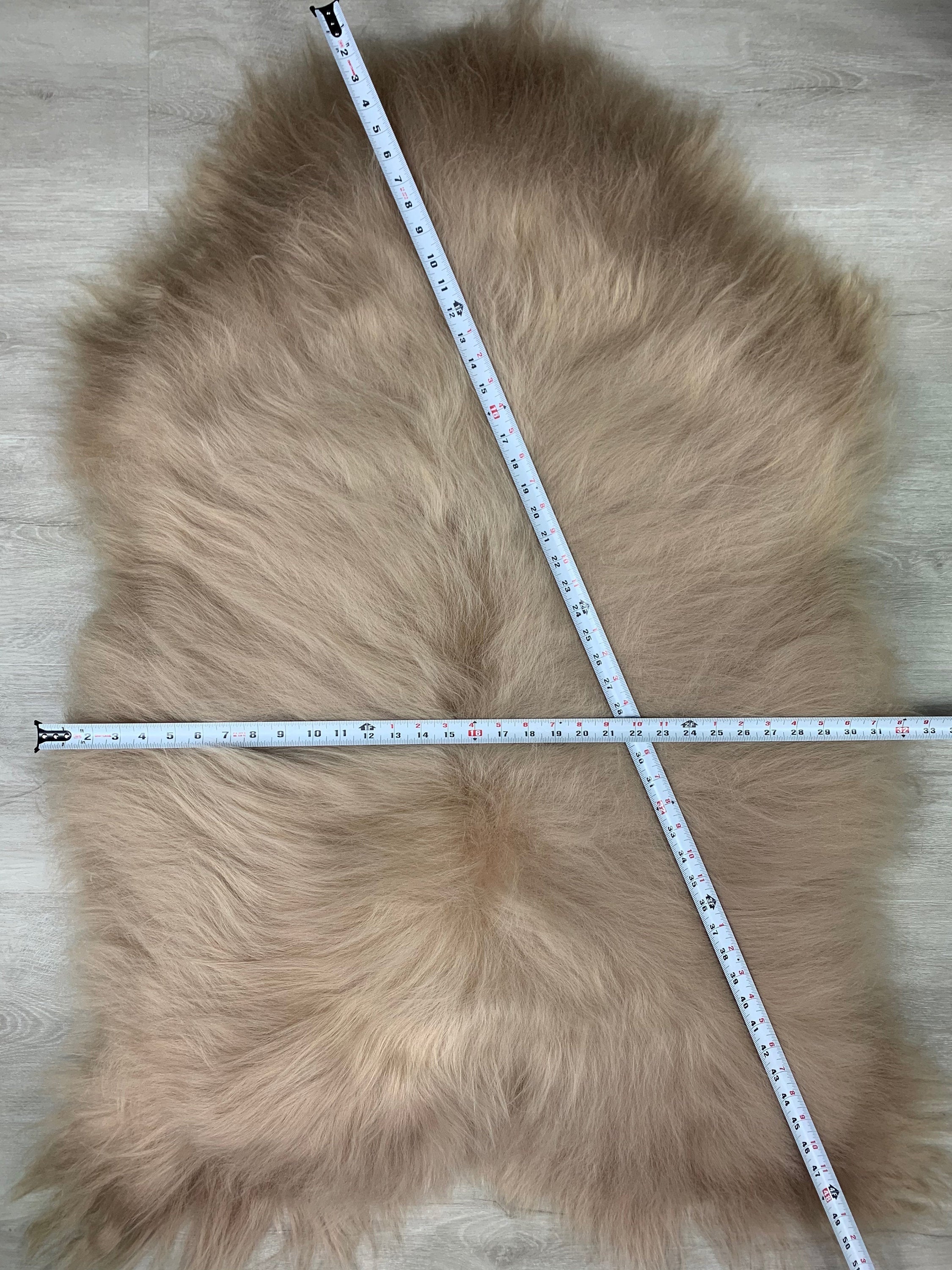 XXL Genuine Beige Sheepskin Rug Seat Cover Pet Bed Throw