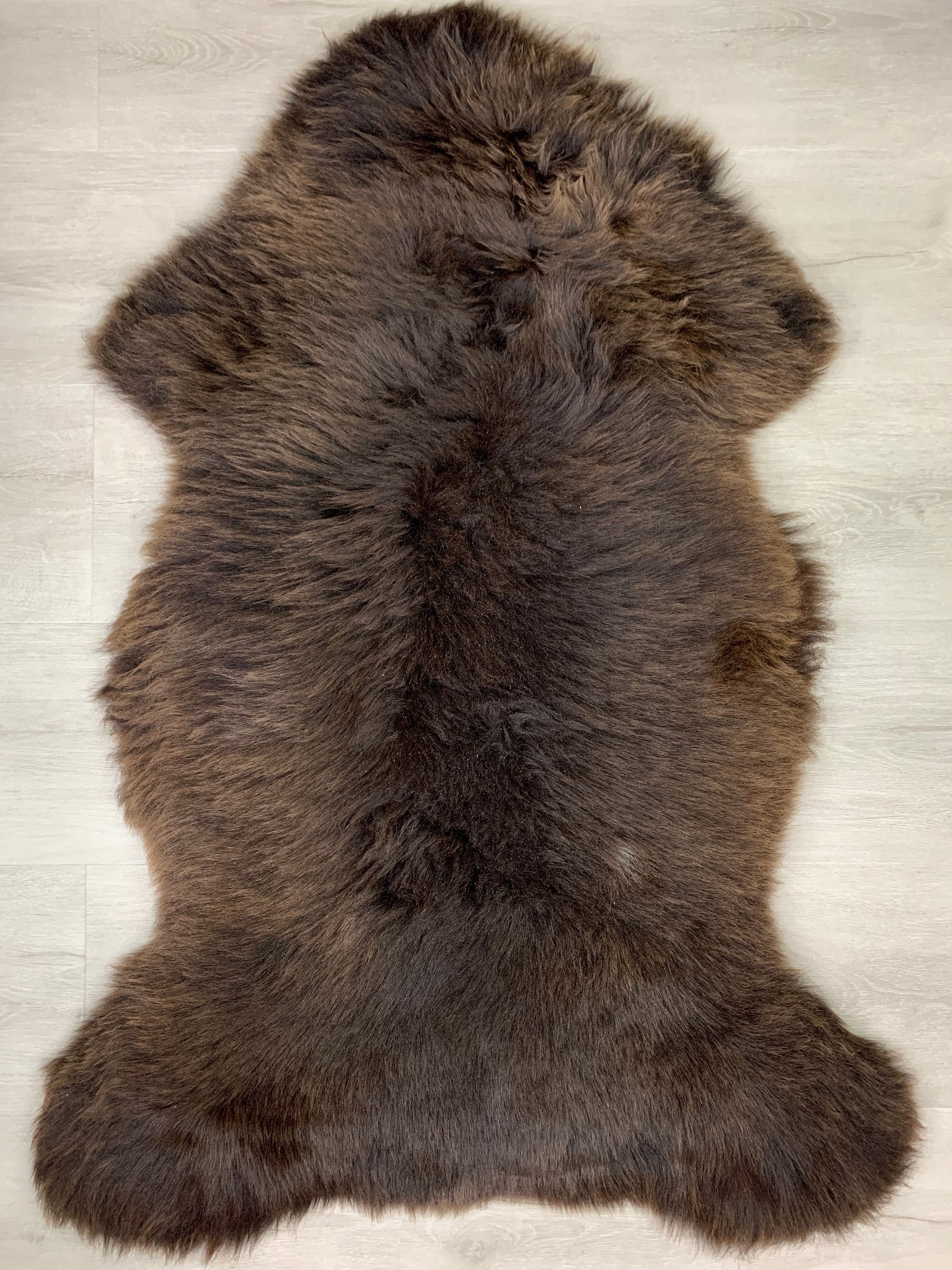 Natural Brown Sheepskin Rug Pelt / Genuine Natural Soft Sheepskin Best Seat Cover Leather Rug Motorcycle Hide