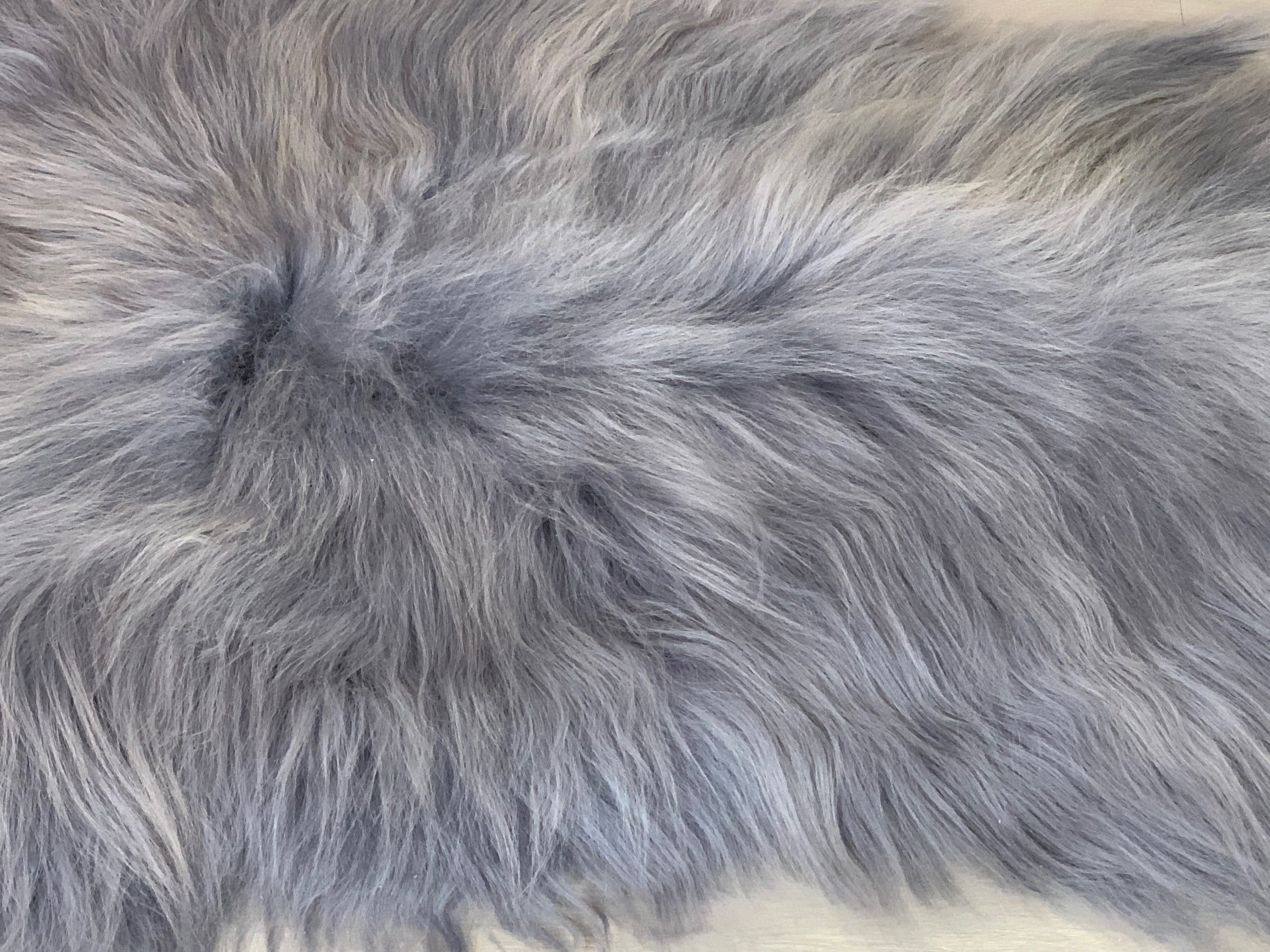 Genuine Dyed Silver Gray Sheepskin Rug Icelandic Sheepskin Seat Cover Pet Bed Throw