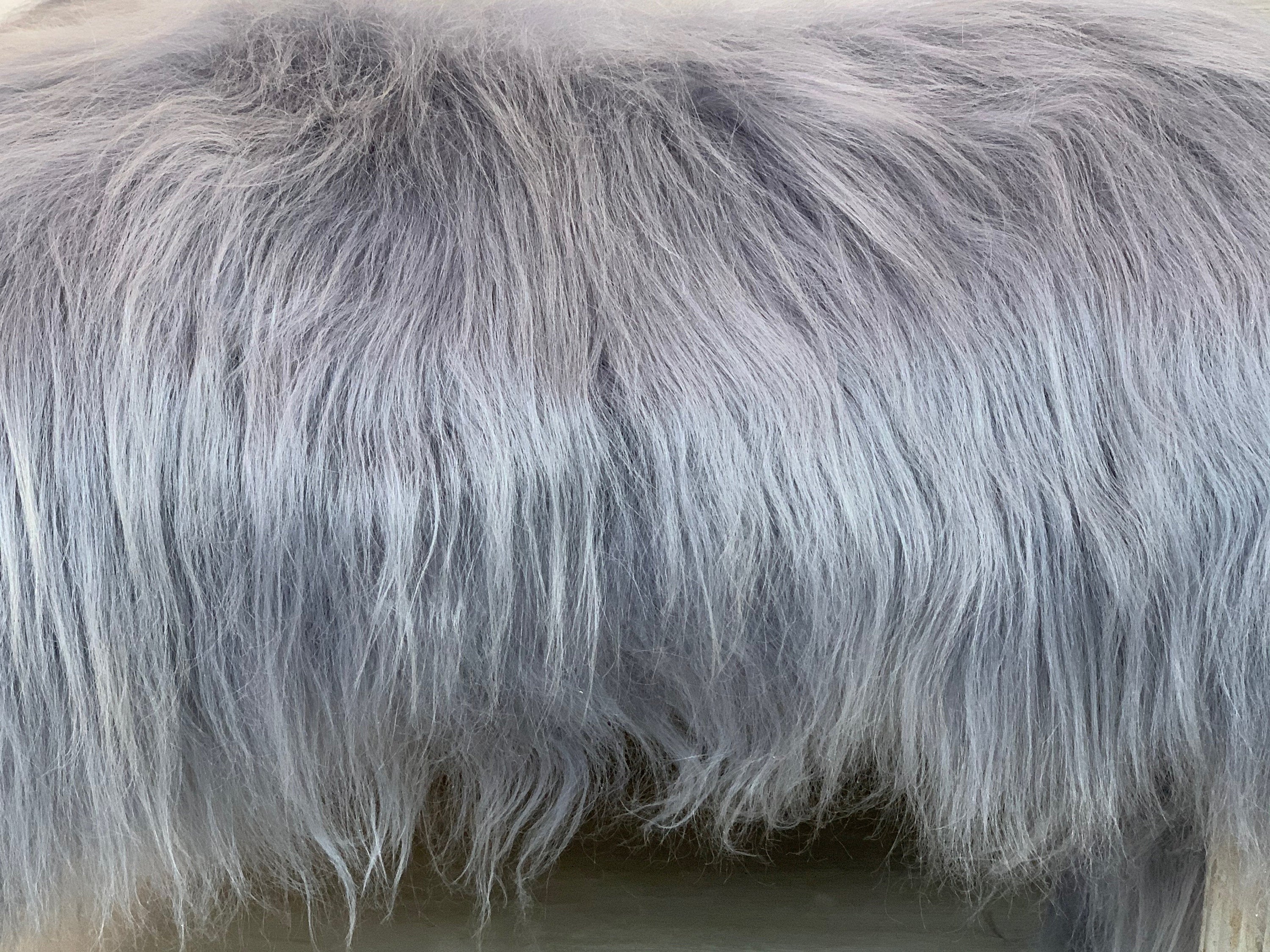 Genuine Dyed Silver Gray Sheepskin Rug Icelandic Sheepskin Seat Cover Pet Bed Throw