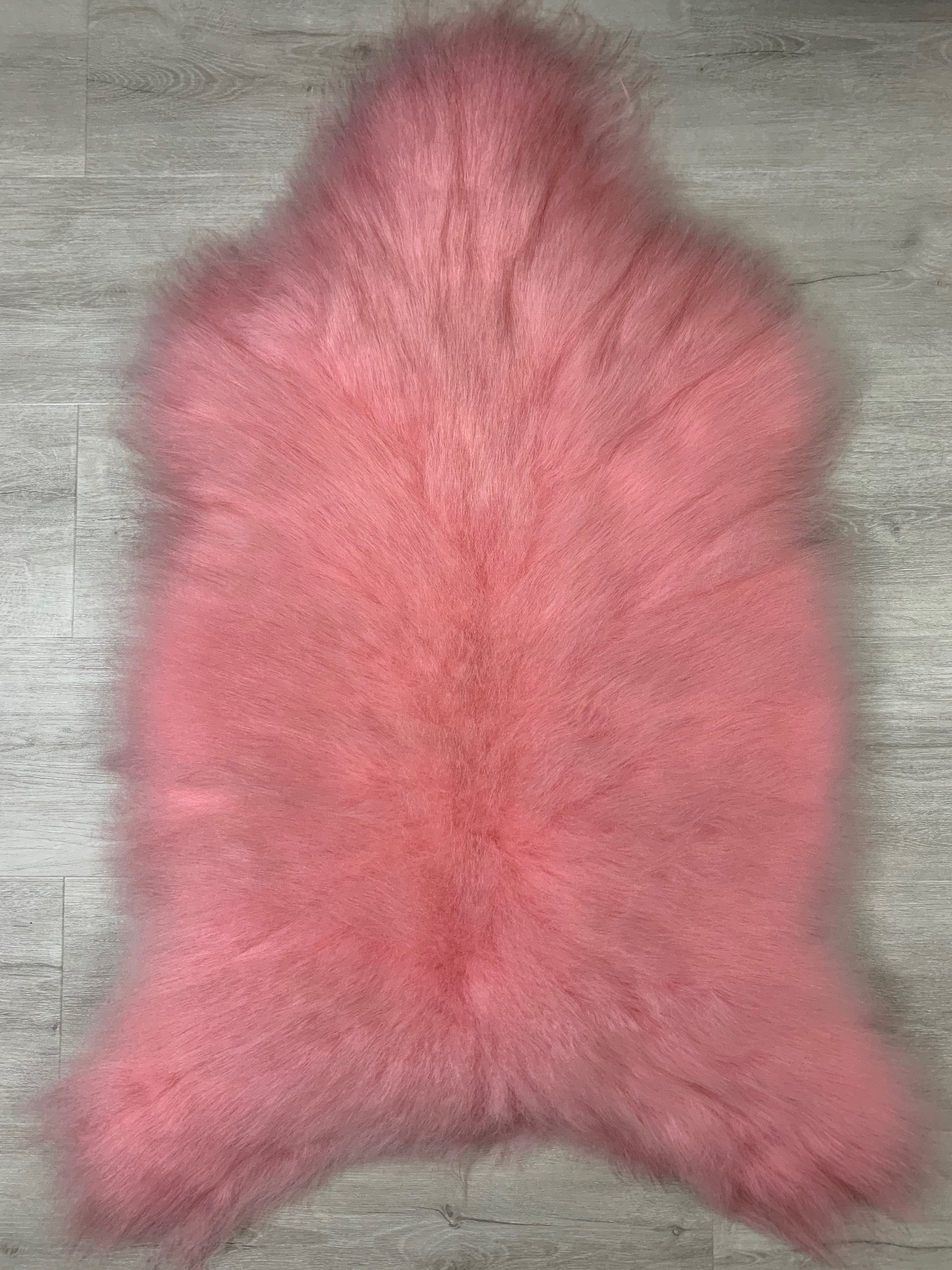 Genuine Sheepskin Rug * Pink Fur Throw * Sheepskin Seat Cover * Kids Girl Rug