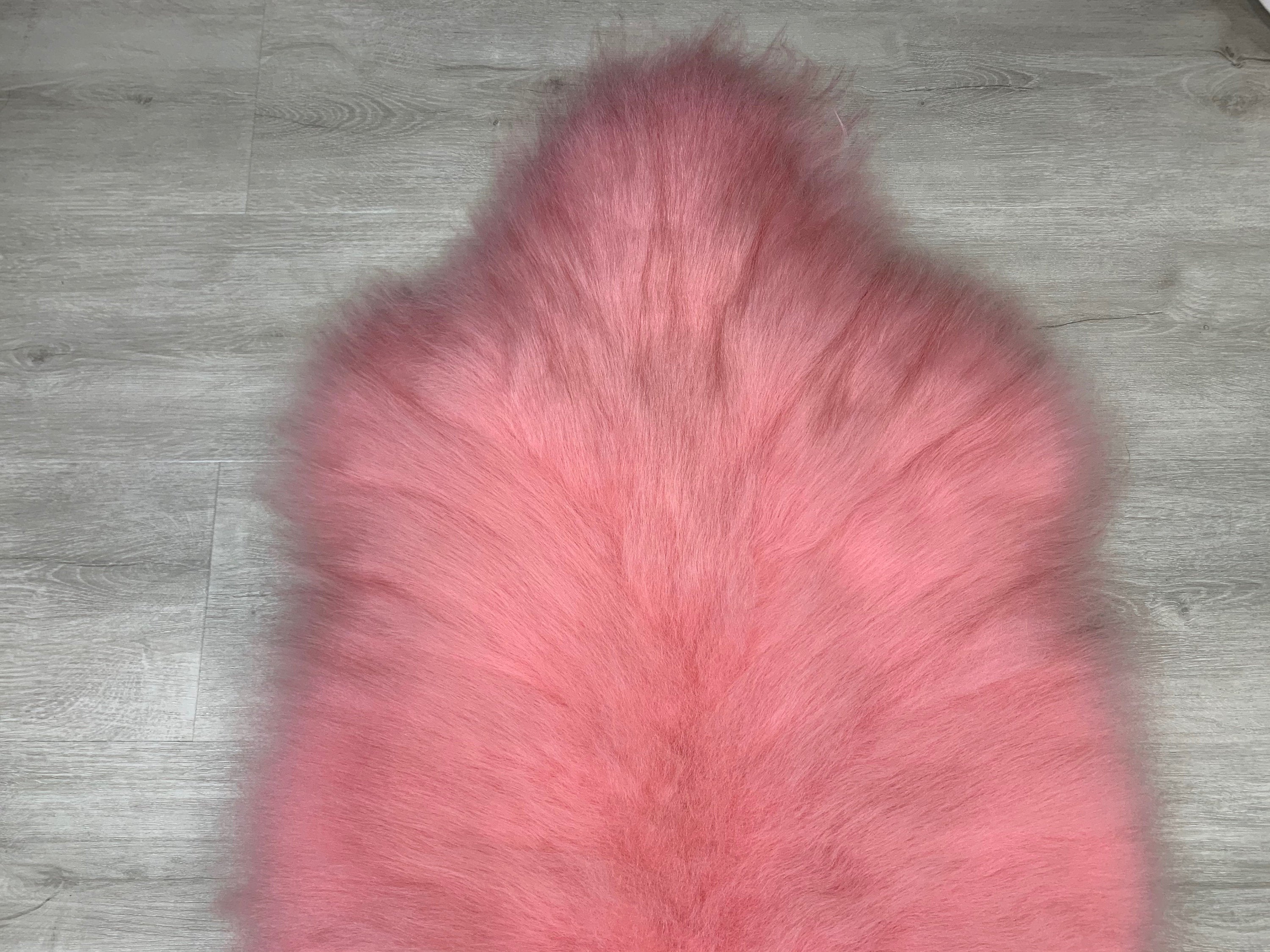 Genuine Sheepskin Rug * Pink Fur Throw * Sheepskin Seat Cover * Kids Girl Rug