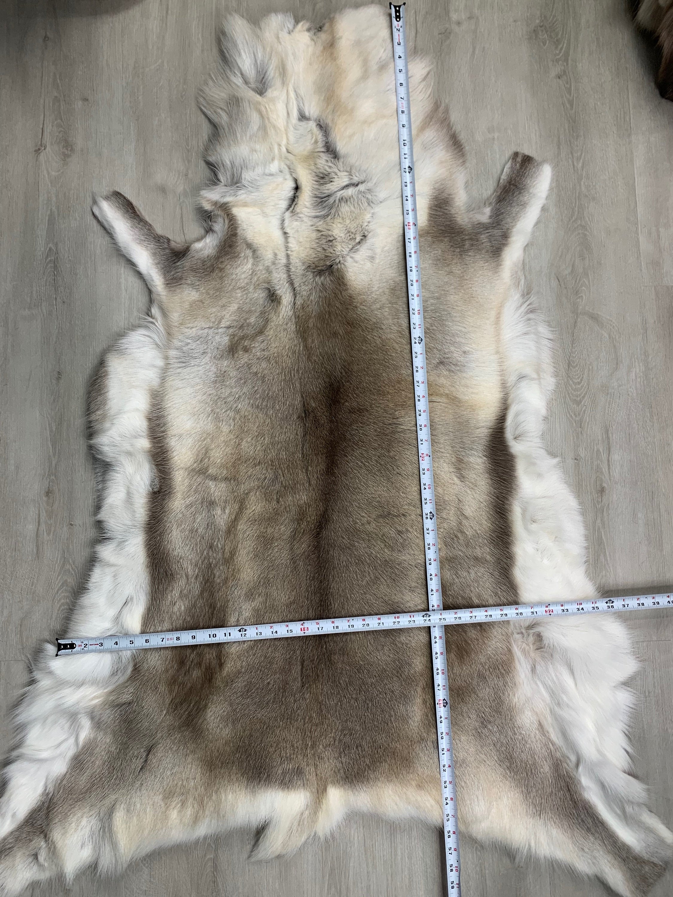 XXL GENUINE Scandinavian Reindeer Hide * Exclusive Reindeer skin rug hide pelt throw 55