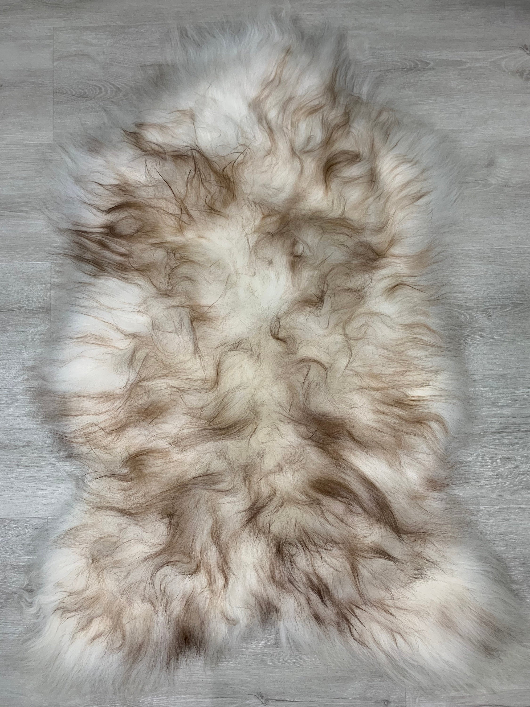 Tanning Brown Iceland Sheepskin Rug * Genuine Sheepskin Rug Fur Throw * Natural Animal Hide Pelt * Sheepskin Seat Cover * Cat Dog Pet Bed