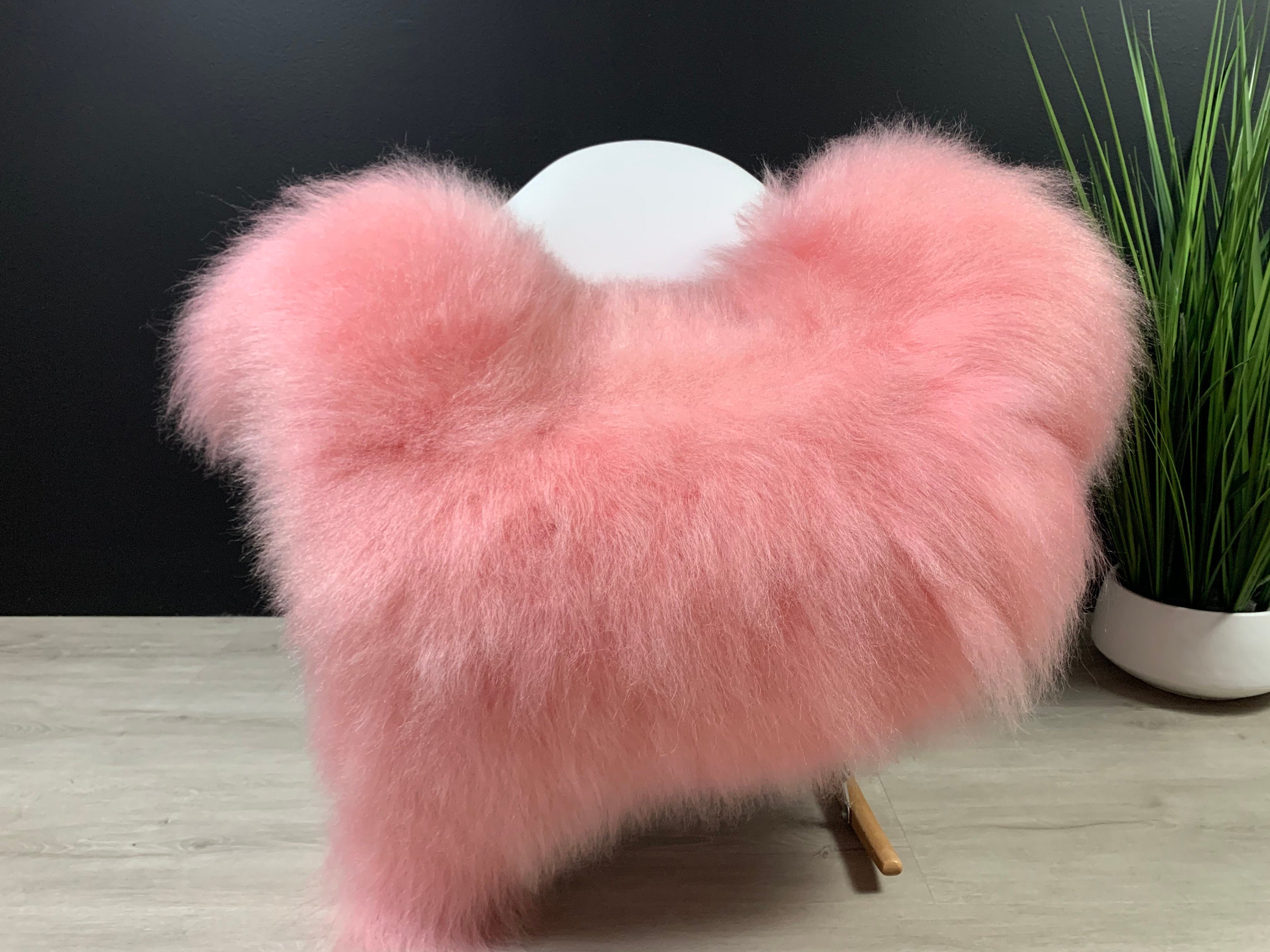 Genuine Sheepskin Rug * Pink Fur Throw * Sheepskin Seat Cover * Kids Girl Rug